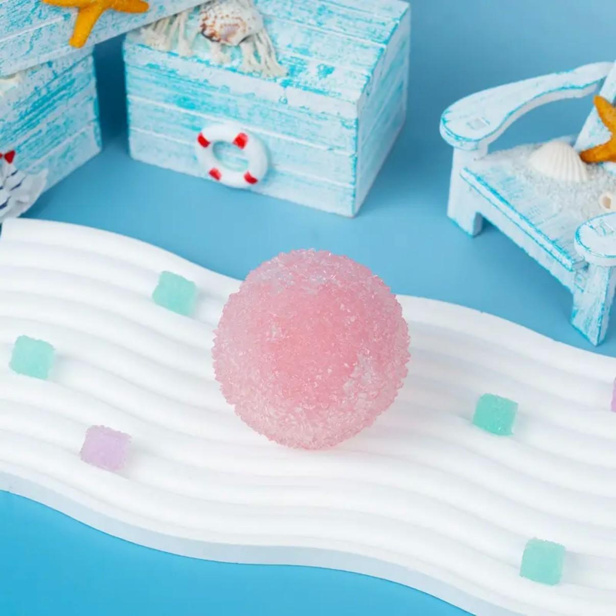 Handmade Crystal Rice Cake Ball Stress Relief Toy, Relaxing and Fun Sensory Plaything, Perfect Gift for Anxiety Reduction