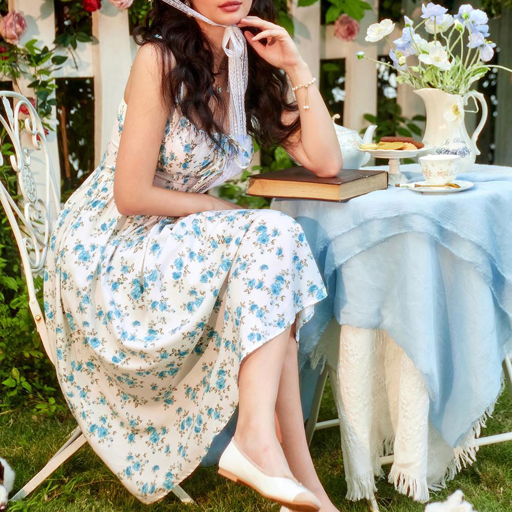 Grace Karin Women's Floral Midi Dress Corset Sundresses 2026 Summer Spring Vacation Milkmaid Dresses SpringStatements