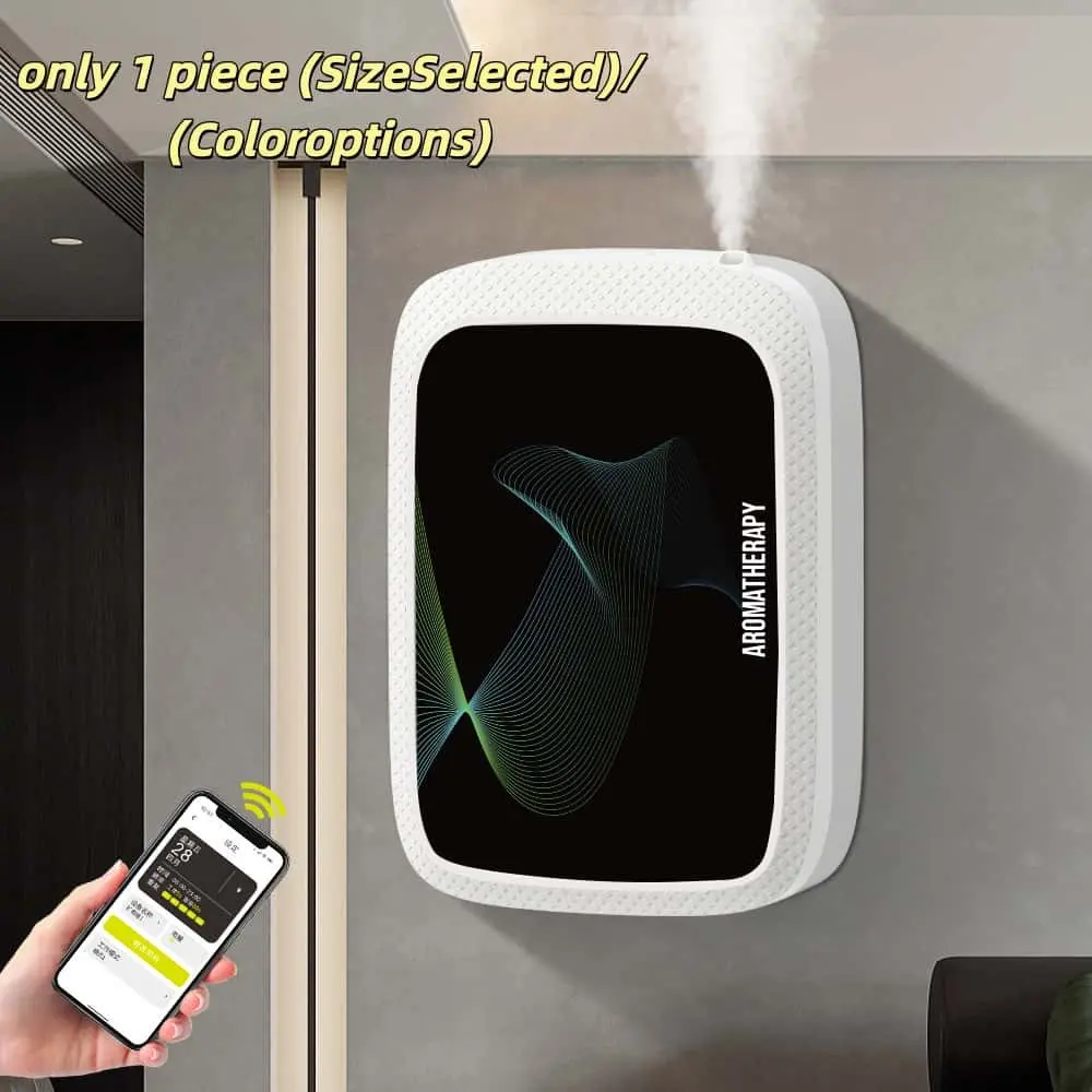Smart Bluetooth-compatible Aroma Diffuser, 500ML Large Capacity, Ultra-Thin 5.3cm, Wall Mounted & Tabletop, Low Noise, /