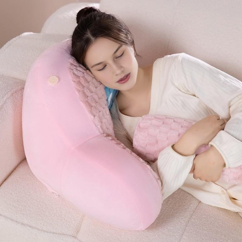 Extra Large Reading Pillow with Detachable Neck Roll, Plush Bed Rest Pillow for Adults, Perfect for TV Gaming Relaxing at Home