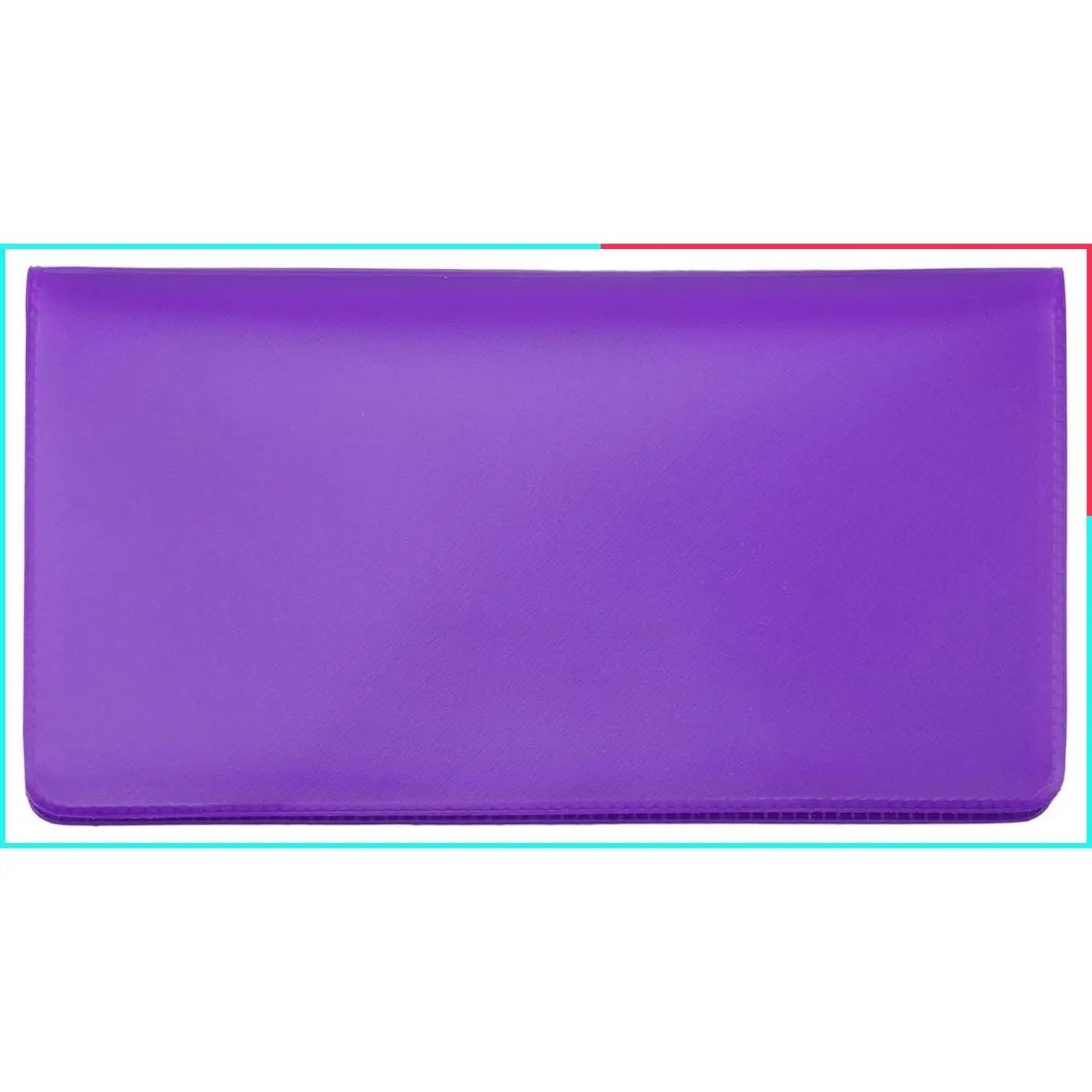 Purple Vinyl Personal Checkbook Cover with Top Tear