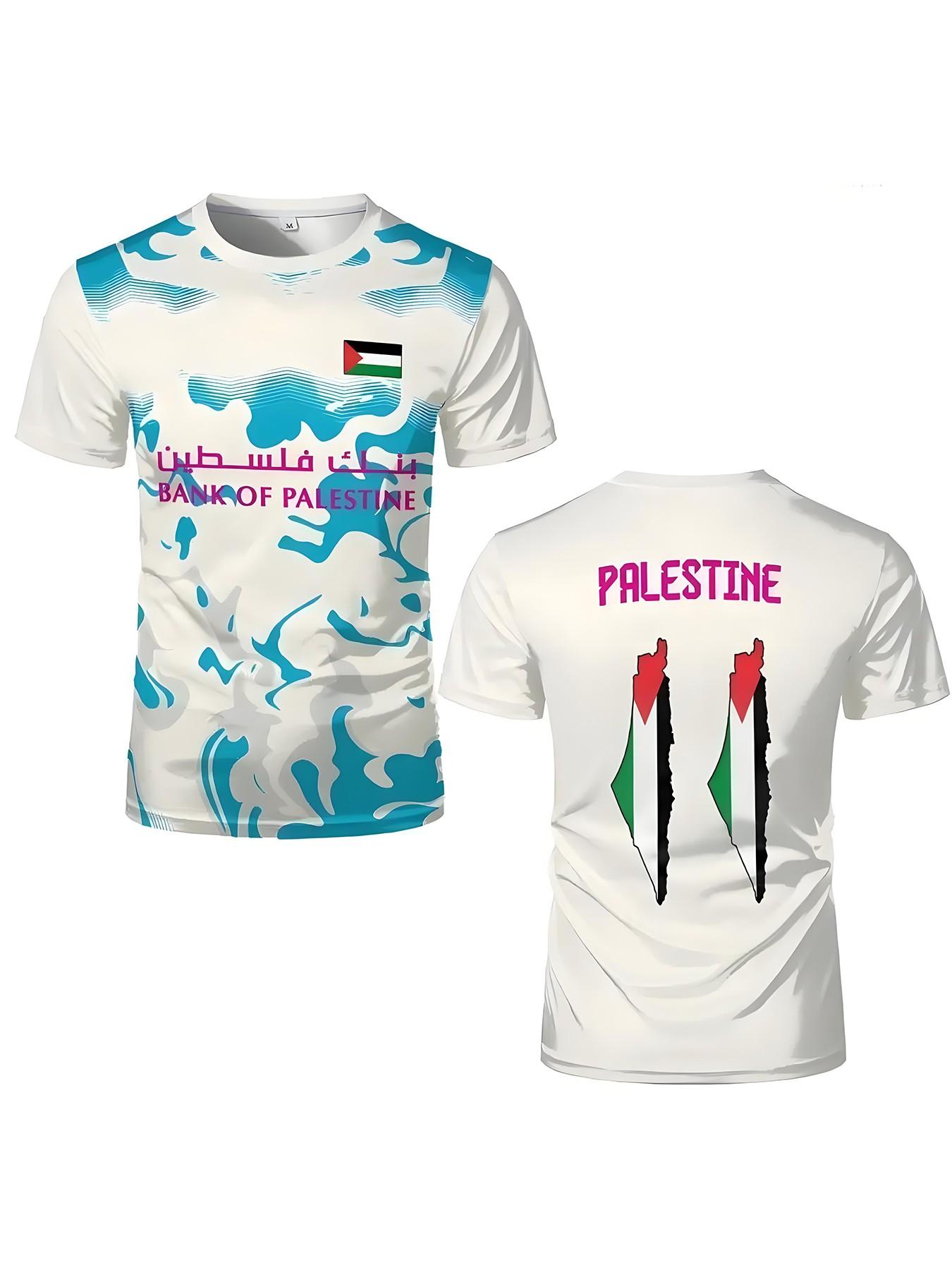 trending clothes fast shipping items,2026 New Palestine Football T-Shirt, Summer Unisex Soccer Jersey, Casual Short Sleeve Fitted Tee, All Seasons Gift Wholesale,fast shipping items