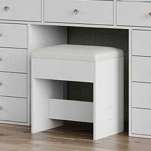 FUSOU 55"W 11 Drawers Makeup Vanity with Charging Station, Vanity Desk with 13 LED Bulbs and HD Mirror,  3 Color Brightness Adjustable, Glass Top Vanity Set for Bedroom, White