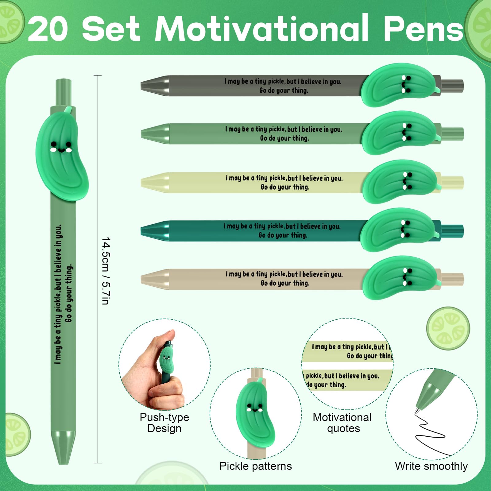 20 Sets Positive You Rock Gift with Ballpoint Pen Keychain Inspirational Card Easter Basket Stuffers for Easter Egg Hunt Easter Gift for Coworkers Teacher Student Team Staff Classroom Prize Supplies (7 Styles)