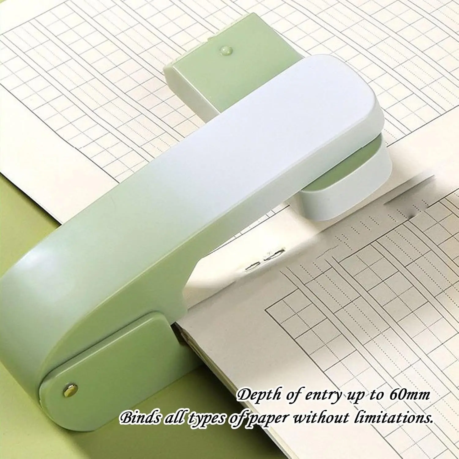 Gradient Color Rotatable Stapler, Large Student Easy-Use Stapler, High Aesthetic Portable Office Binder, Convenient and Space-Saving