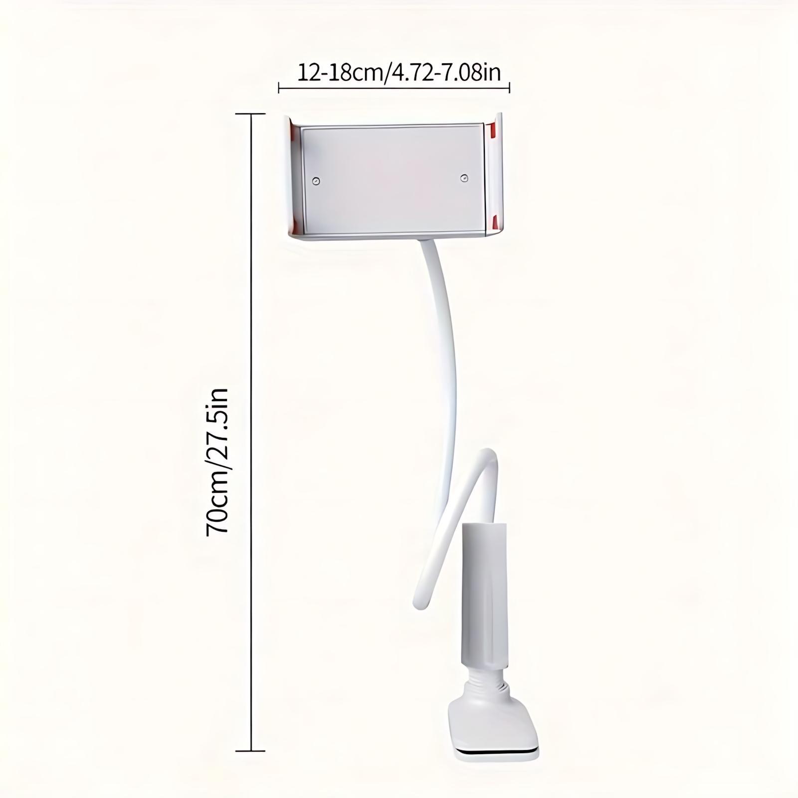Adjustable Long Arm Bed Mount - 360° Rotating Phone Tablet Stand, Neck Pain Relief for Home Office