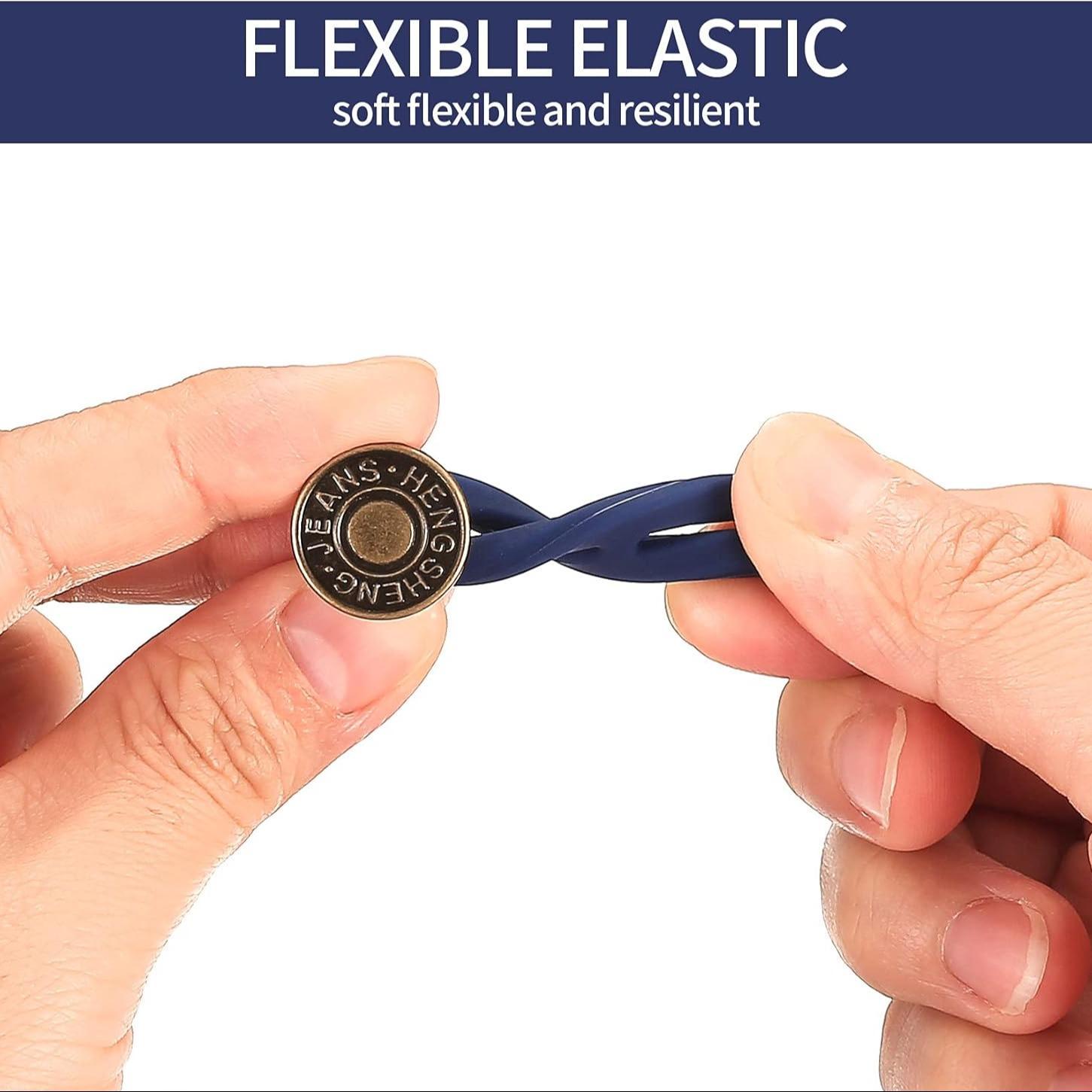 6 Piece Set Jeans Button Extenders, Adjustable Buttons, No Sewing Required, Unisex Pants Button Extenders, Adjustable Waistband Extension, Durable Design