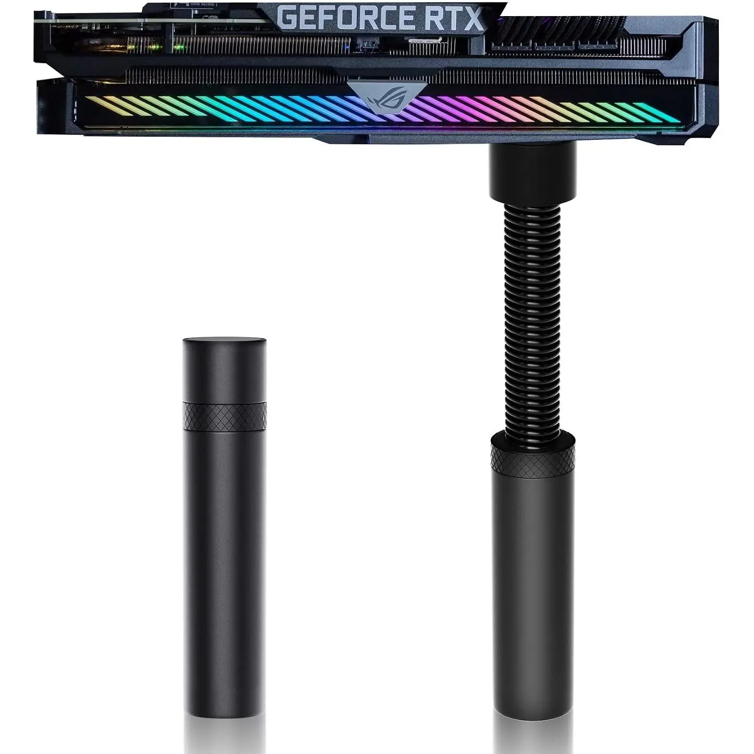 GPU Support Bracket, Graphics Video Card Brace with Height Adjustable, Anti Sag Holder for  Graphics Card Sag, GPU Stand with  and Rubber Pad (Black)