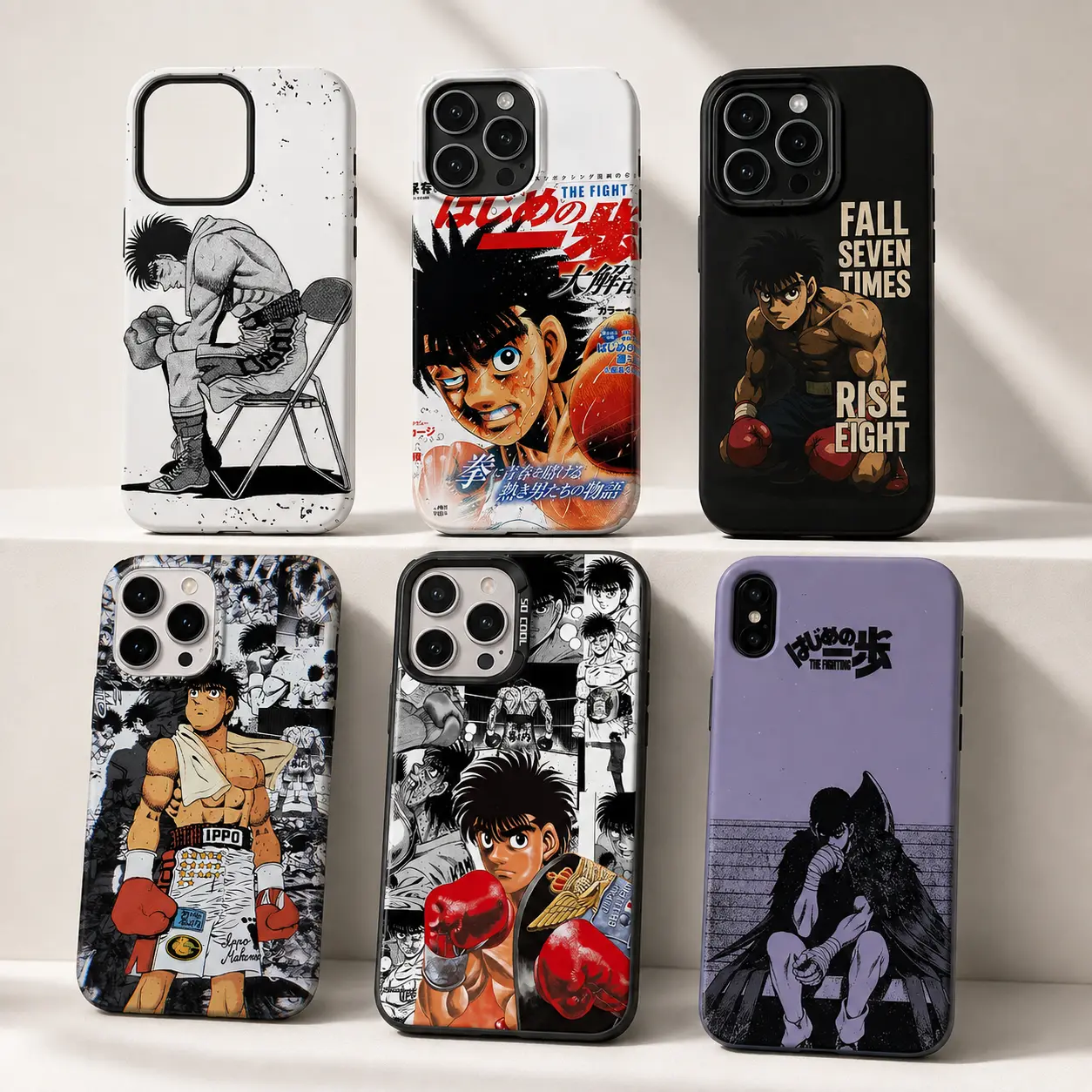 Hajime no Ippo Boxing Anime Phone Case - Retro Manga Fighter Mobile Phone Accessory for iPhone Series (16 Pro Max,15,14,13,12) & Samsung Galaxy (S25,S24,S23), Cool Gift for Anime Fans, Accessories, Smartphone, Handheld