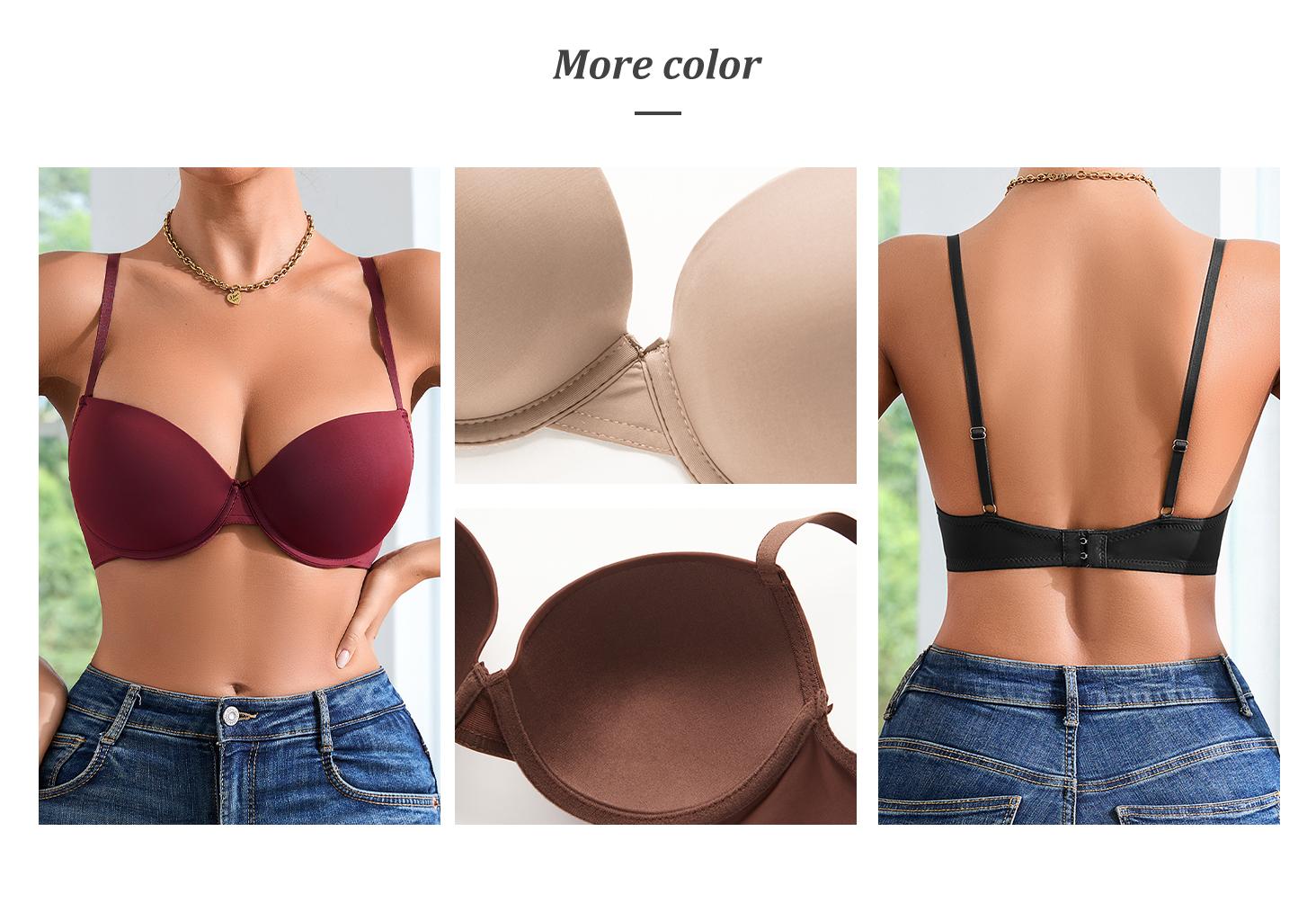 5-Pack Women's Underwire T-Shirt Bras – Soft, Breathable, Seamless support Comfy push bra bras women