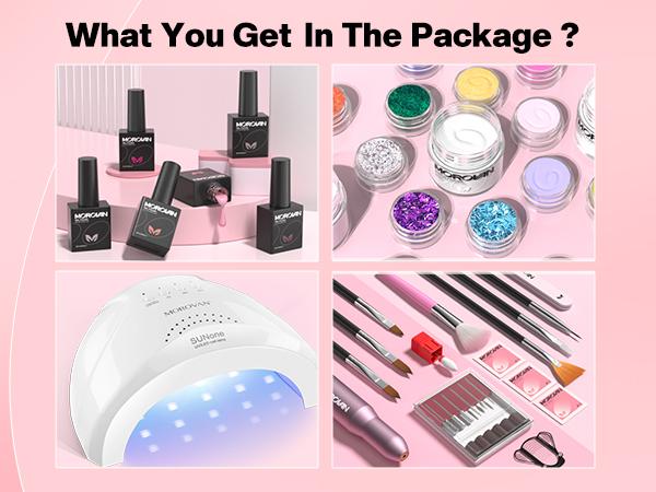 【Blossom Series】Morovan Acrylic Nail Kit : Blossom Pro for Beginners with Everything - Complete Nail Kit Set Professional Acrylic with Everything Acrylic Nail Starter kit Acrylic Nail Supplies Gifts for Women Girl