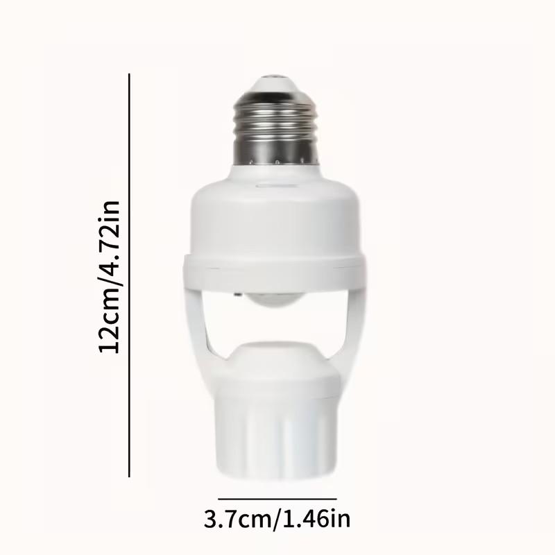Human Body Infrared Sensor Light Universal Socket, Install the Sensor Lamp Holder, Adjustable Switch, 85-265v Wide Voltage Range Motion Sensor, Suitable for Various E27 Bulbs, Smart Home Lighting, Easy to Install