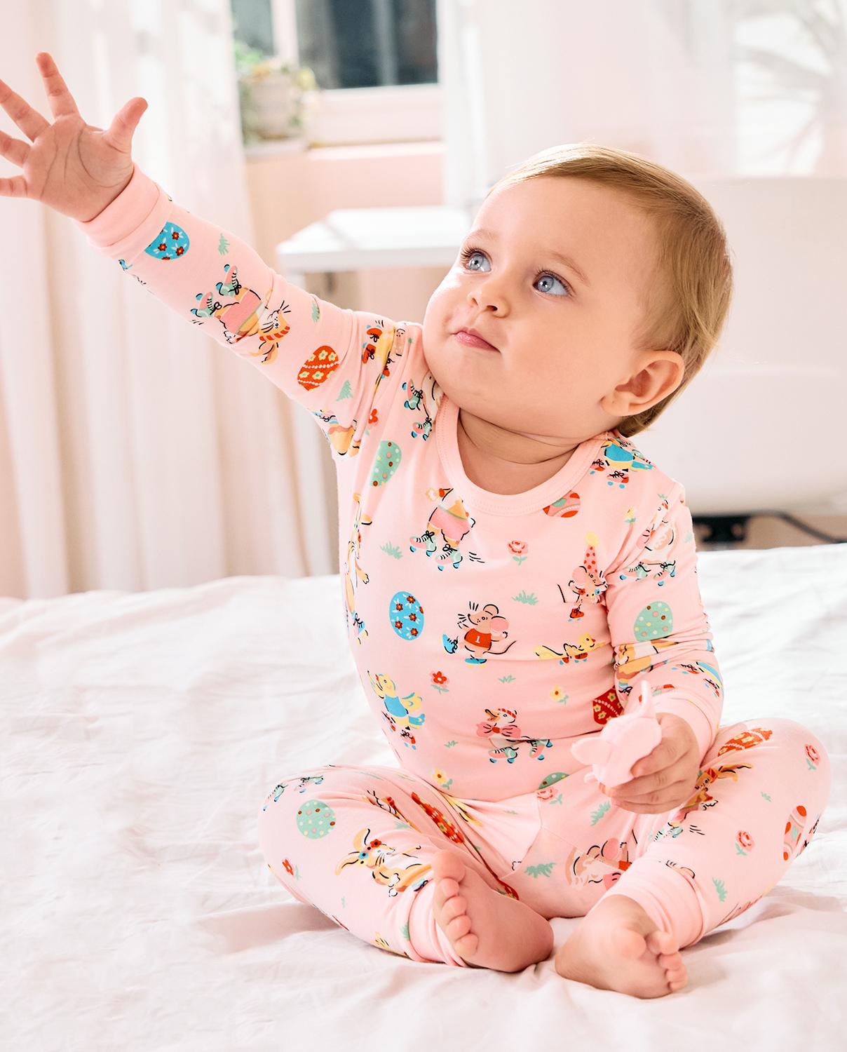 babee Reshinee Moisture-wicking Bamboo Pajama sets for Toddler Boys Girls,Temp-Sensing Babys Kids 2pcs Pjs,Long-Sleeve Snug Fit Sleepwear 12M-8Y Sets,Valentine's Day gift