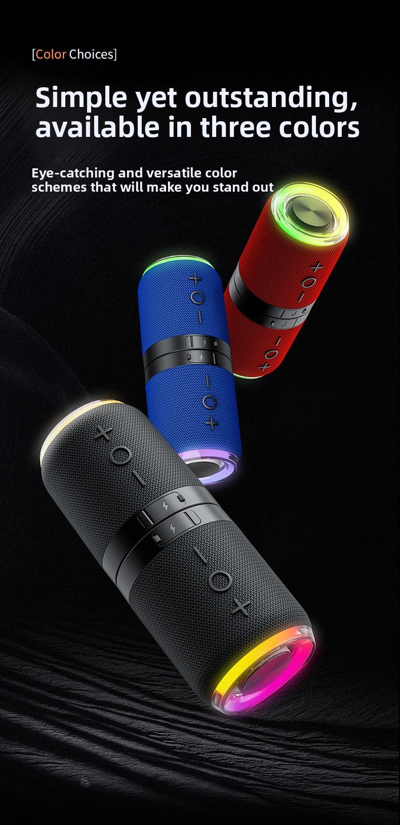 Popular Magnetic 2-in-1 Detachable Portable Bluetooth Speaker RGB Fabric Mini Speaker