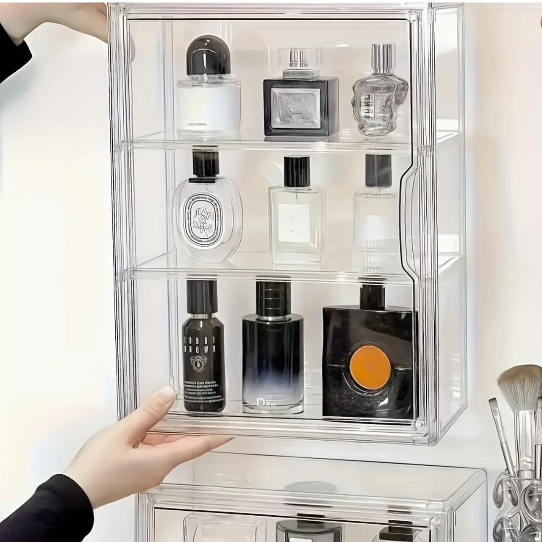 14.17 Inch Large 3-Tier Acrylic Display Case with Removable Dividers & Magnetic Door, Dustproof Organizer for Collectibles, Figures & Mini Models, Neat & Space-Saving