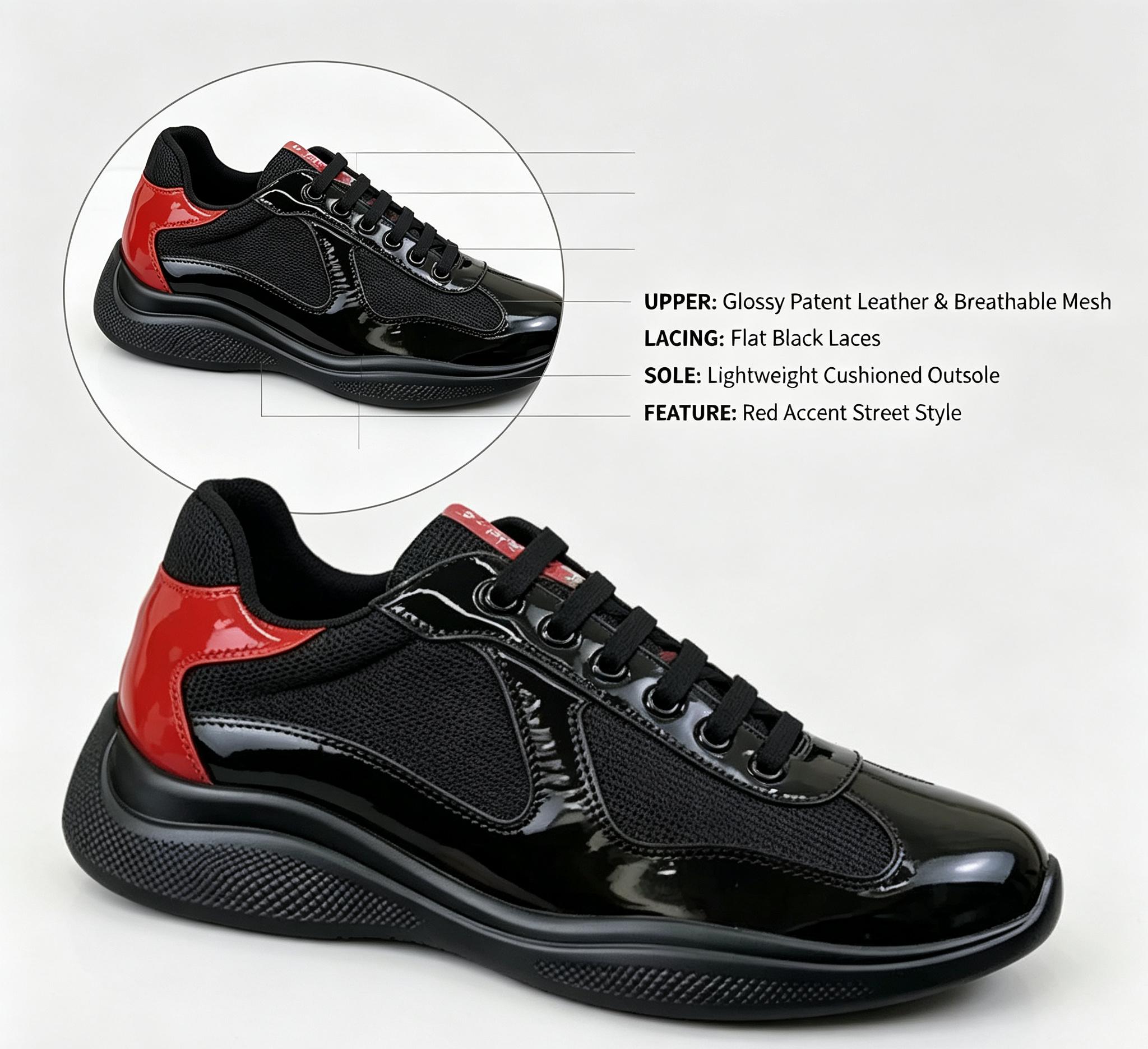 Unisex Low Top Mesh & Leather Platform Sneakers - Thick Platform, Cushioned Sole, Breathable, Lace-Up, Casual Wear Running Shoes (Multiple Trendy Colors), Athletic Running Trainers