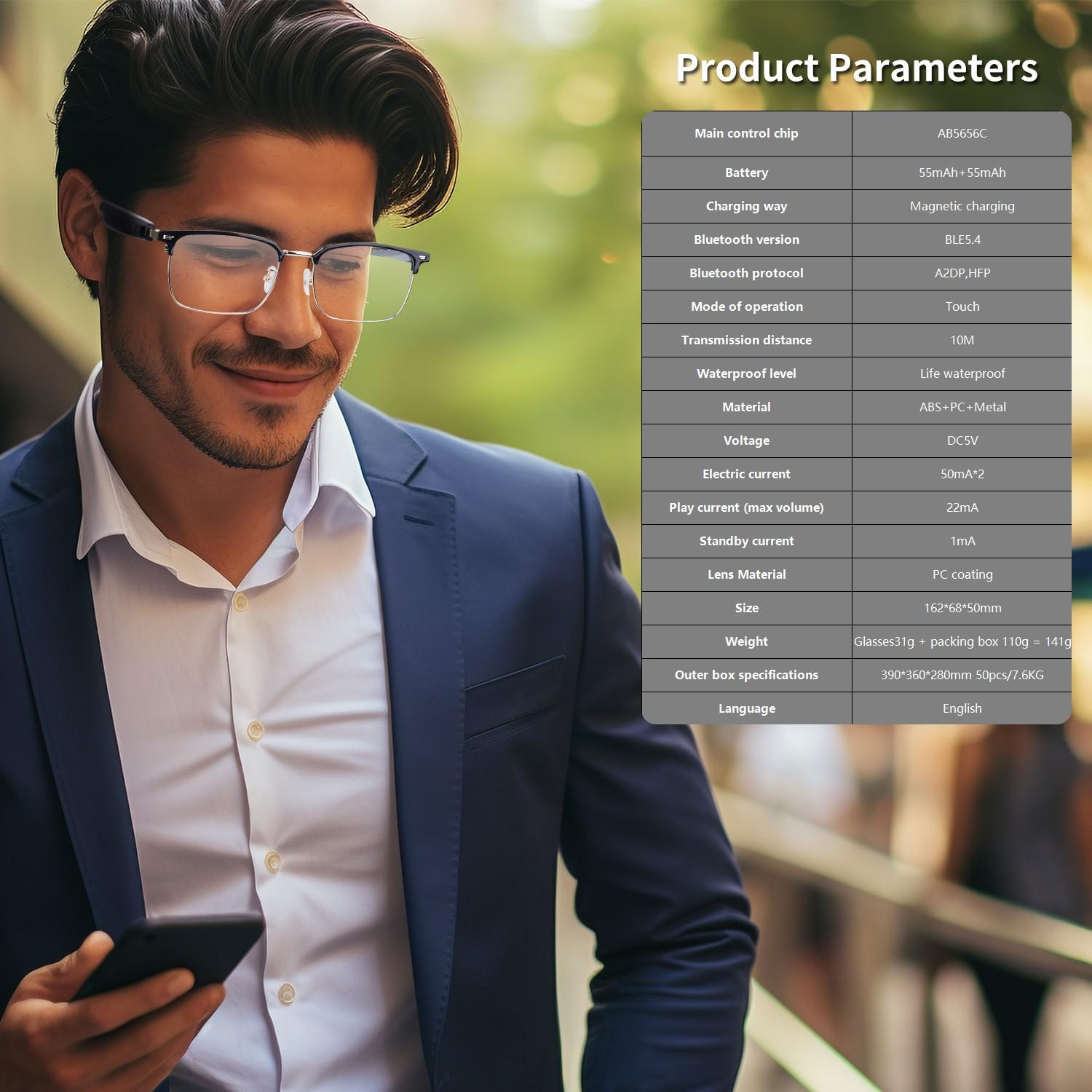 Smart Ai Glasses, Color-Changing Sunglasses, Ai Photo Recognition, 100+ Translation Languages, Wireless Bluetooth-compatible, Outdoor Travel Gift