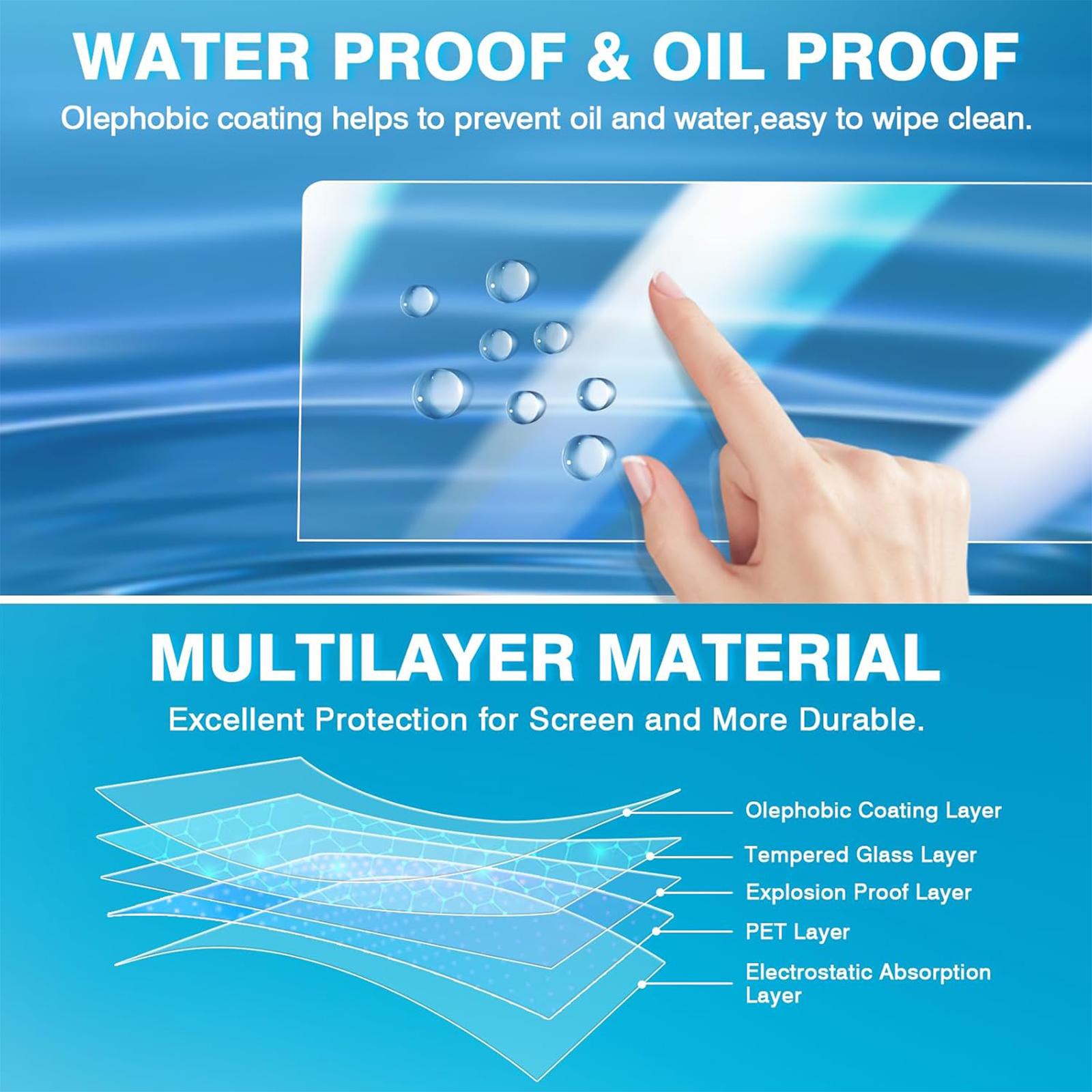 Canvcle 2 Pack Screen Protector for Honda Pilot 2025 2024 2023 and Acura Integra 2023 2024 2025 9-Inch Touchscreen, 2025 Pilot Accessories Navigation Film Tempered Glass Cover Anti Glare Durable Smooth Protection