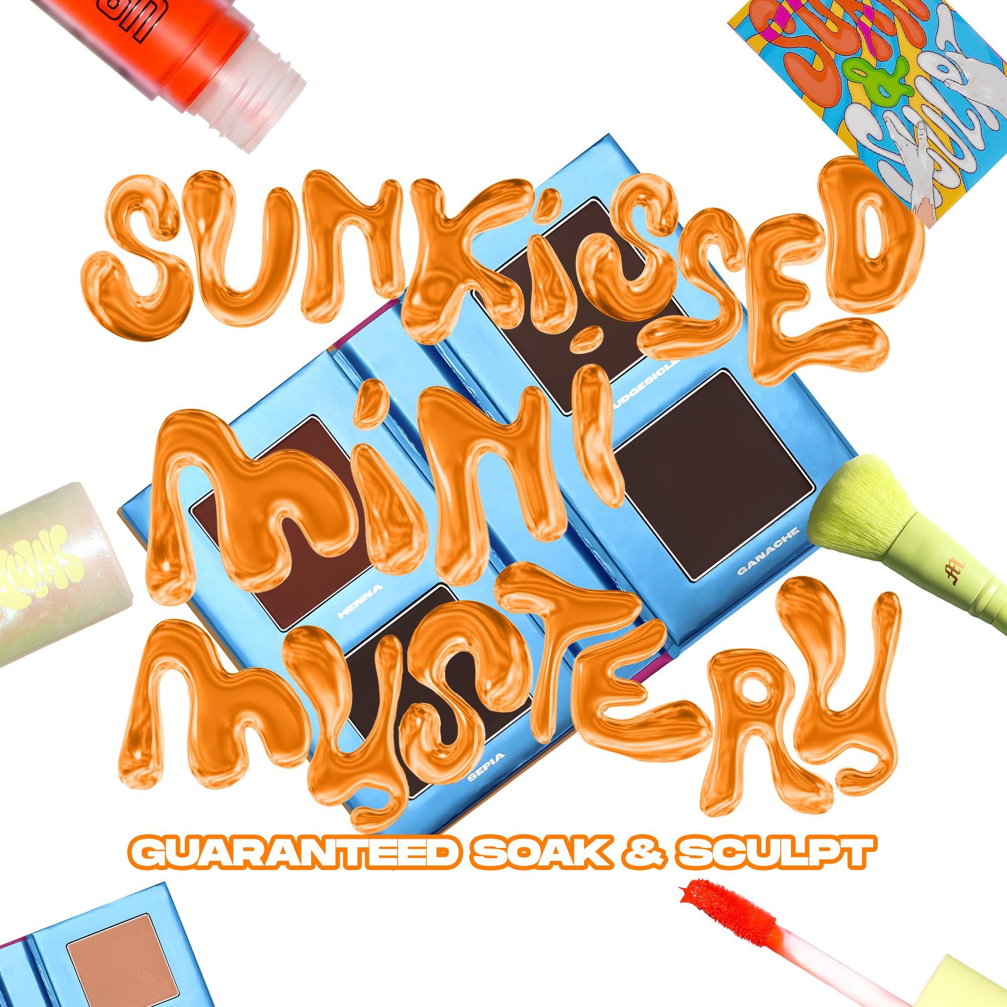 Sun-Kissed Mini Mystery Makeup Bundle Box, Includes Mini Book & 3 Items, Perfect Gift Set for Beauty Enthusiasts, Ideal for Travel