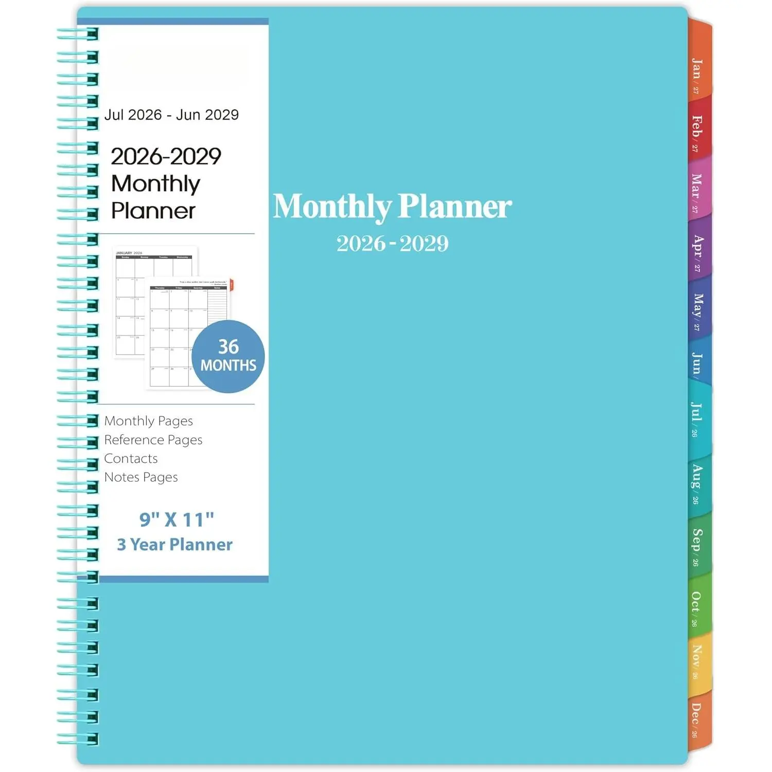 3-Year Span 2026-2029 Monthly Planner, Office Stationery Personal Organiser Calendar for Computers & Office Equipment Use