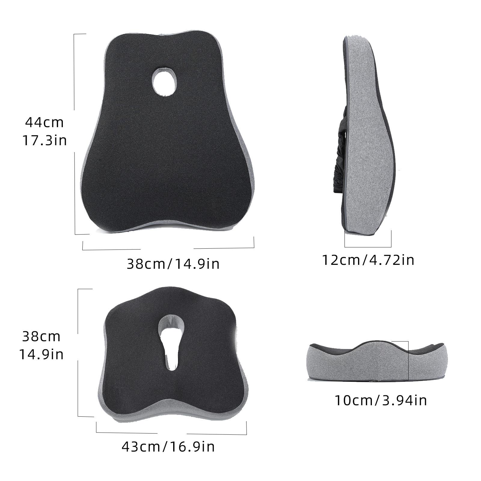 Memory Foam Office Chair Cushion and Lumbar Cushion, Adjustable Swivel Chair Comfy Chair Suitable for Home, Car and Office Use, Hip and Waist Upgrade, Portable and Comfortable with Washable Breathable Mesh, Ergonomic Computer Chair