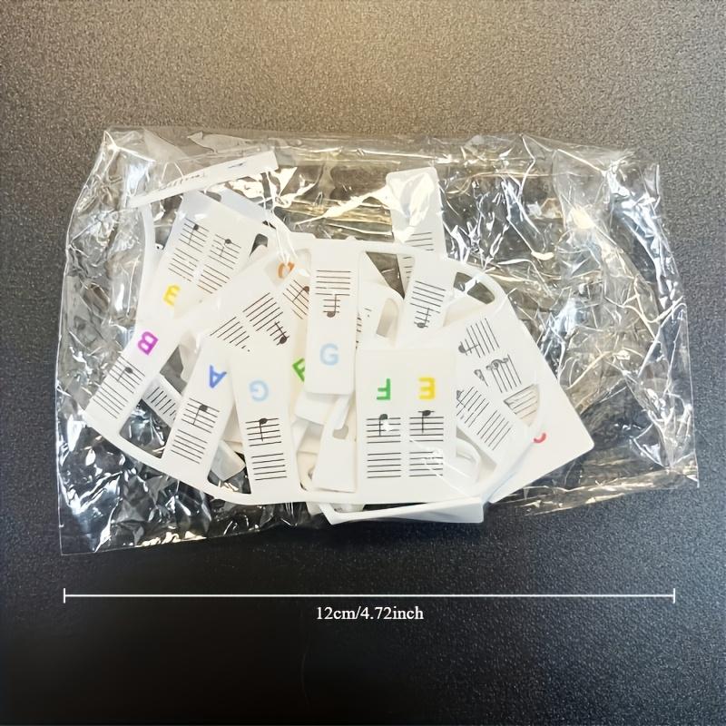 Easy Learn Beginner Piano Notes, 88 Key Full Range, Detachable Reusable Keyboard Guide with Color Labels, Perfect for Scales Practice