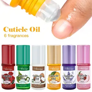 Natural Cuticle Oil – 6PCS/1PC Revitalizing Cuticle Oil with Vitamin E, Overnight Cuticle Softener & Nail Strengthener, GrapeSeed Oil Nail Protector for Damaged Skin, Thin Nails, Peeling Cuticles – Professional Manicure Care Kit