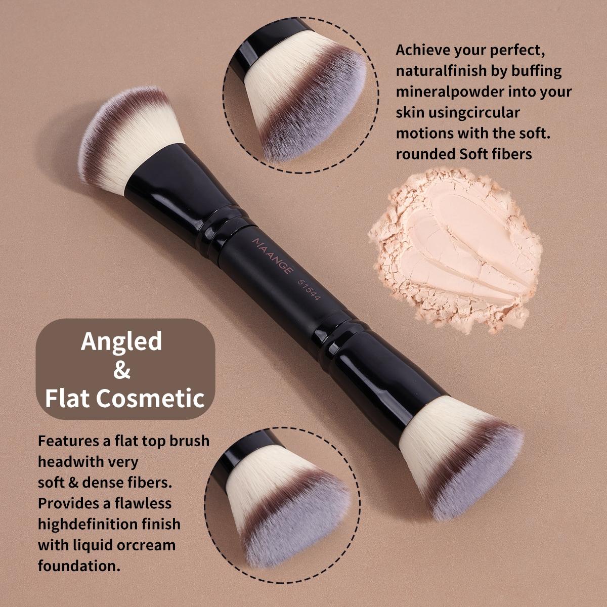 MAANGE 5pcs Makeup Brush Set, Face Makeup Brushes, Foundation Blush Contour Concealer Eyeshadow Brushes, Cosmetic Brushes for Foundation, Blush, Eyeshadow & Concealer, Gift for Women & Girls