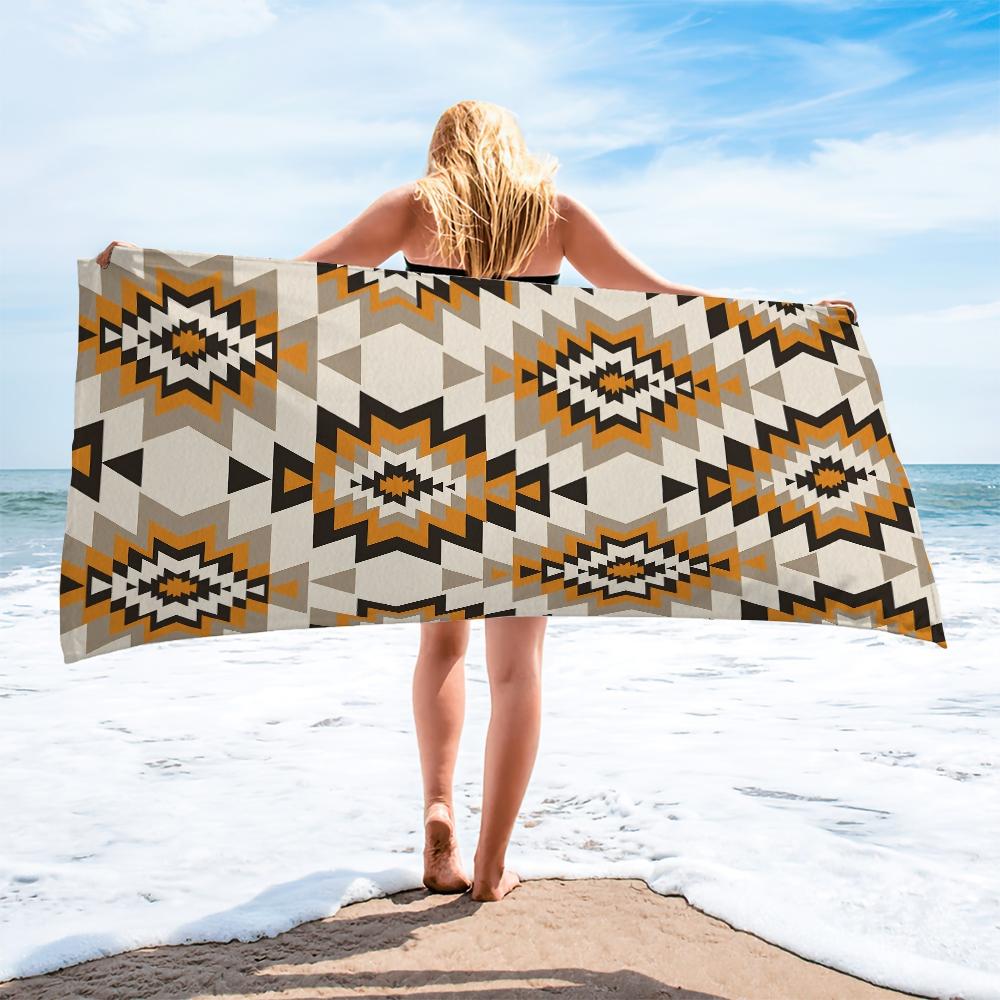 Southwestern/Boho/Aztec Geometric Digital Print Beach Towel, Quick Dry Pool Towel, Ideal for Camping & Bath, Perfect Gift for Beach Pool & Vacation Goers