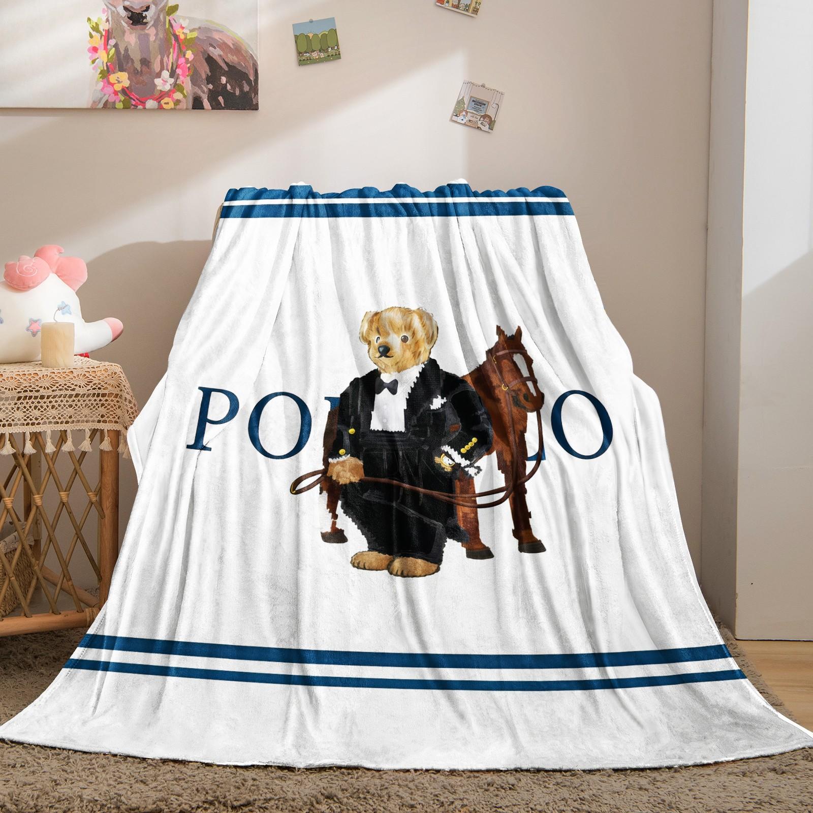 Bear Pattern Blanket, Daily Holiday Birthday Gift For Kids And Adults, Soft, Warm And Lightweight Plush Blanket, Suitable For Bed, Sofa, Car, Room Decoration, Soft Flannel Blanket