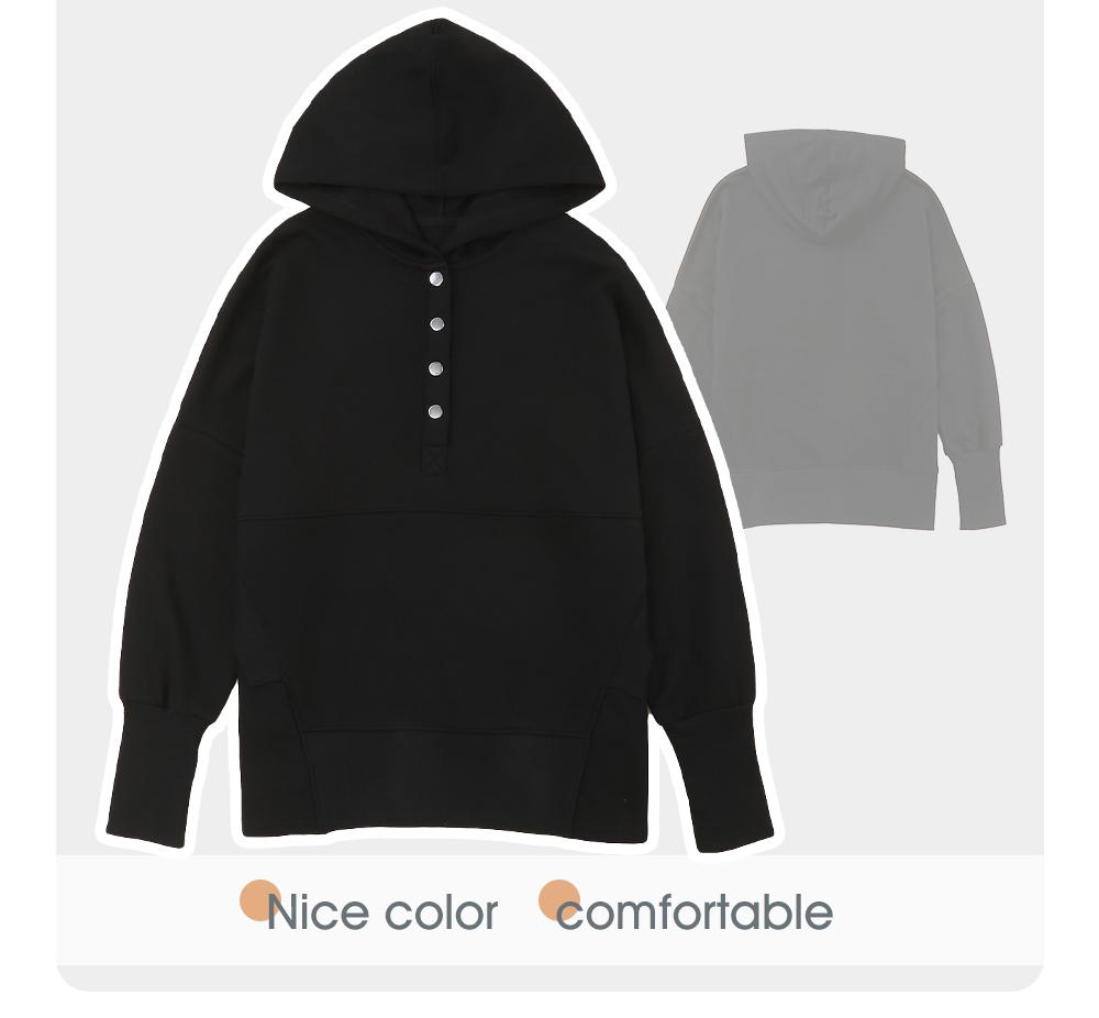 EVALESS Women's Casual Oversized Sweatshirts Hoodies Basic Button V Neck Long Sleeve Hooded Cotton Breathable Henley Pullover Tops 2026 Womenswear Winter Fall Outfits Clothes with Pockets EVALESS Women's Casual Oversized Sweatshirts Hoodies Basic Button V Neck Long Sleeve Hooded Cotton Breathable Henley Pullover Tops 2026 Womenswear Winter Fall Outfits Clothes with Pockets
