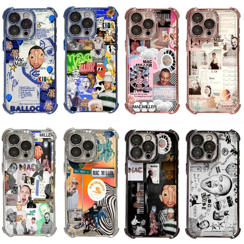 Fashionable Mac Miller Cool Singer Y2K INS Style Phone Case for iPhone 18 17 16 15 14 13 12 11 Pro Max Plus Air Anti Fall Protective Drop-proof Gift Unique Design