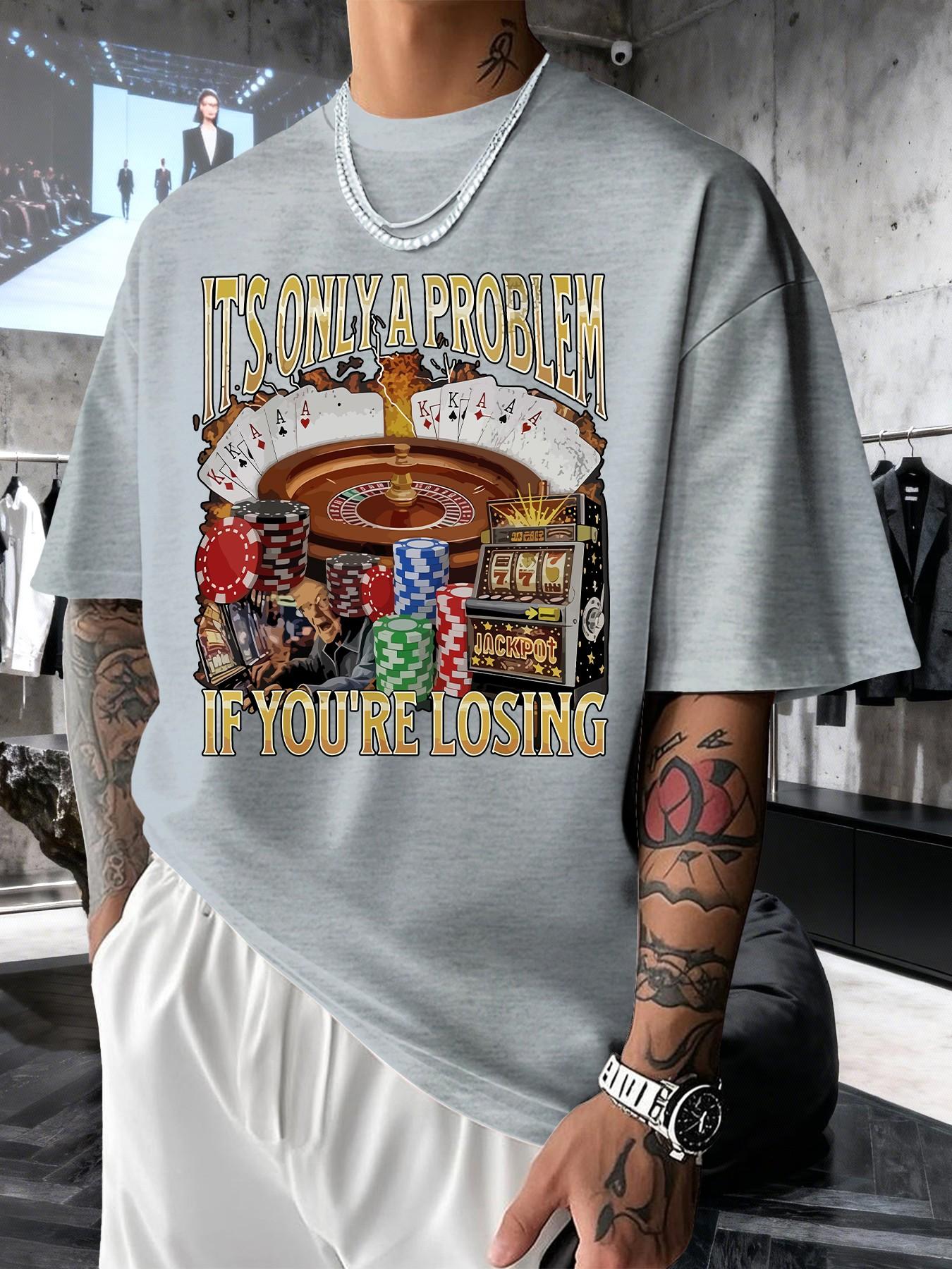 Men's Casual Graphic Print Short Sleeve T-Shirt, Slim-Fitting Long Top, Comfortable Round Neck, Spring Summer Fashion