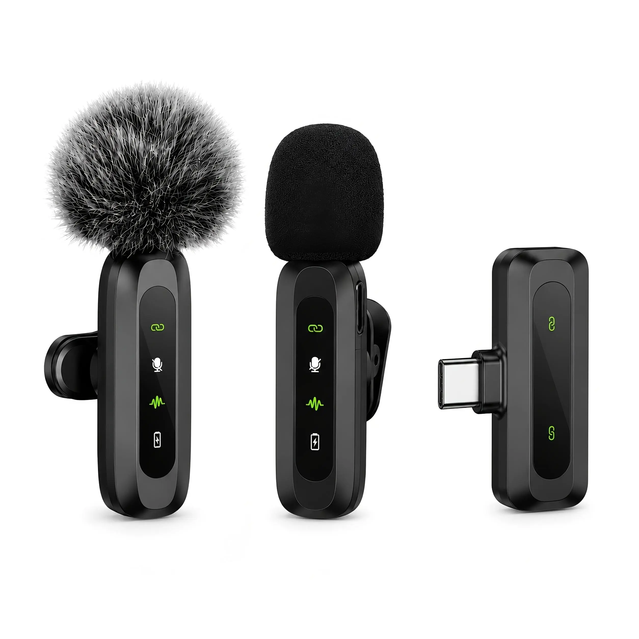 Wireless Lapel Microphone, Plug and Play, with Intelligent Noise Reduction and Ultra-long Battery Life, Suitable for Video Interviews, Podcasts, and Vlog Creators, Compatible with Smartphones, Tablets, and Cameras.