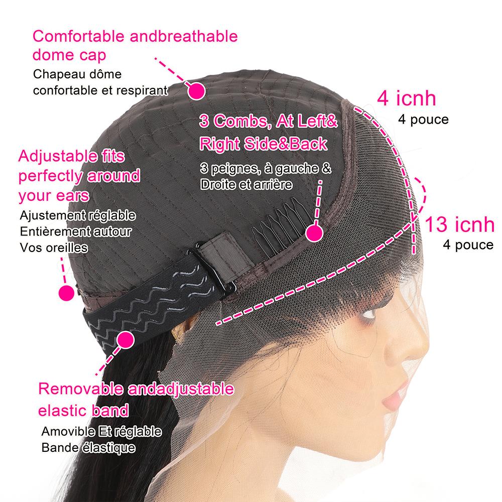 13x6 HD Transparent Lace Front Wigs Human Hair Smooth Pre Plucked For Women Brazilian Straight 13x4 Lace Frontal Wig Human Hair 180% Density TikTokShopBlackFriday