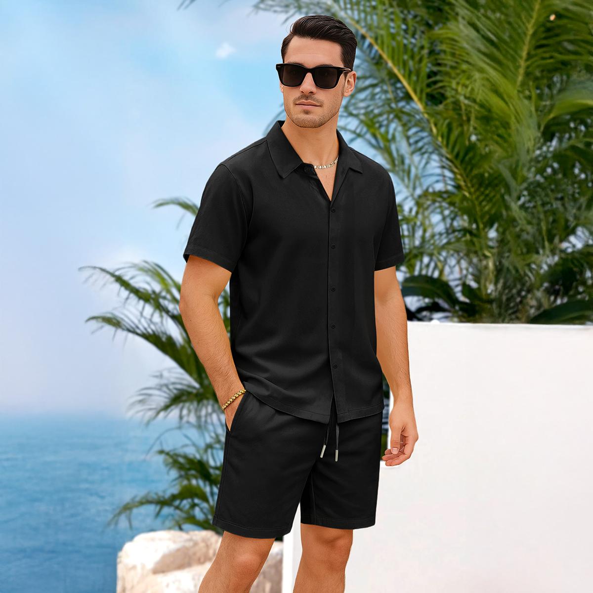 GINGTTO Men's Short Sets Summer Beach Outfits Men's 2 Piece Set Casual Short Sleeve Shirts and Shorts Vacation Sets Clothes Suits Tropical Fathersdaygift GINGTTO Men's Short Sets Summer Beach Outfits Men's 2 Piece Set Casual Short Sleeve Shirts and Shorts Vacation Sets Clothes Suits Tropical Fathersdaygift