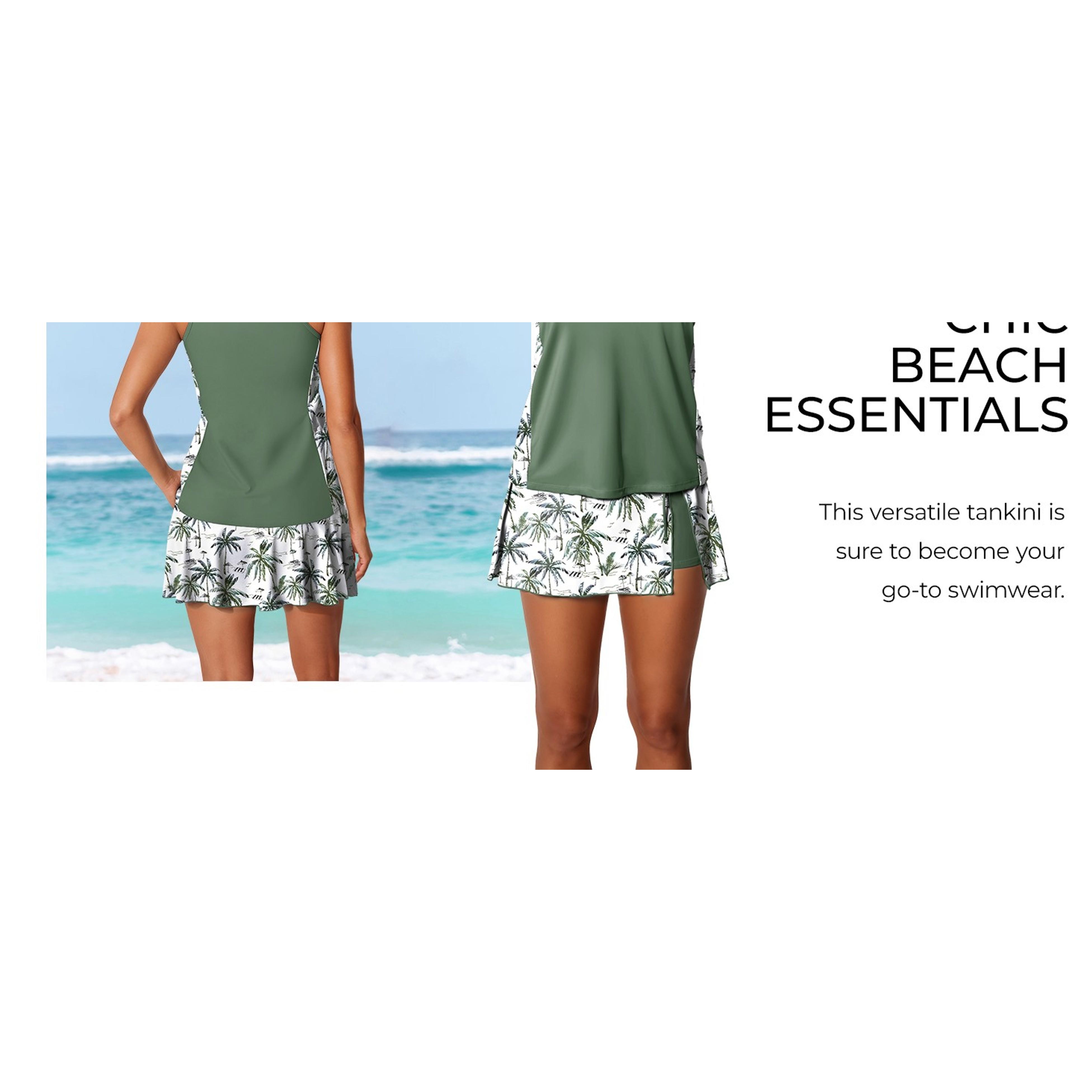 Women's Modest Tankini Swimsuit with Tummy Coverage