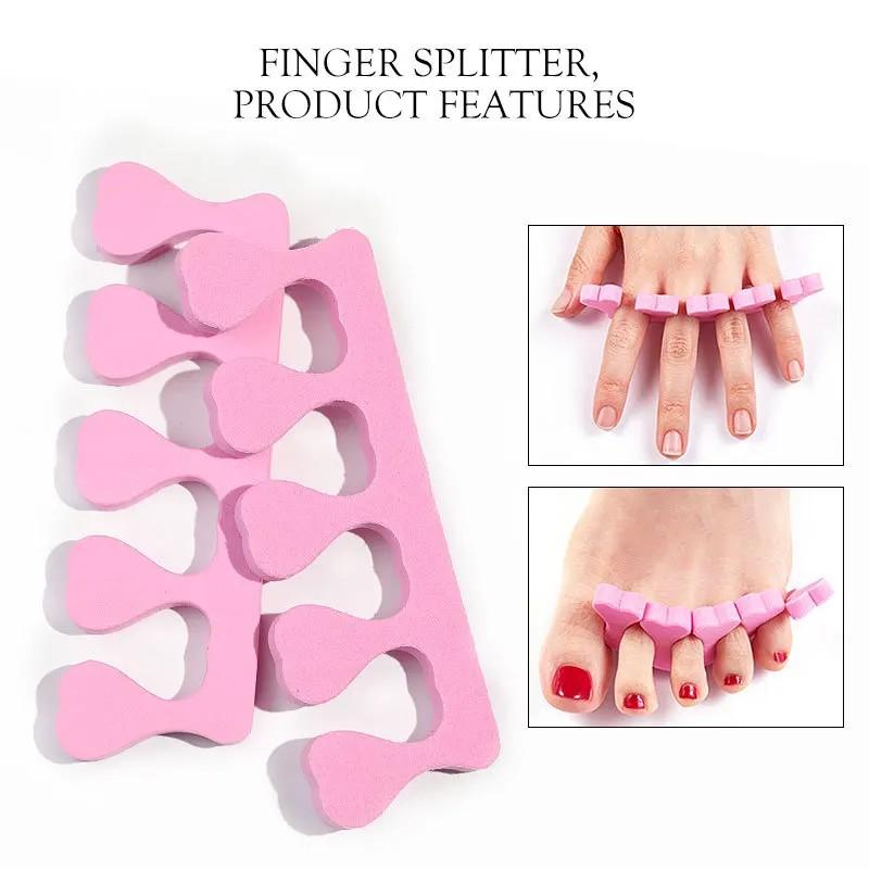 ✨ 10/50/100PCS Pink Soft Foam Finger & Toe Separators | Suitable for Nail Practice & Pedicure Spacers, Ideal for DIY Nail Art and Nail Salons, Nail Art Accessories, Nail Art Tool