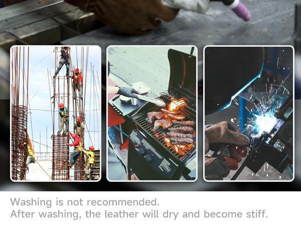 YESWELDER Heavy Duty Cowhide Leather Welding Apron | 41" Length Flame Retardant Apron with 6 Storage Pockets for Welders, Blacksmiths, Woodworkers