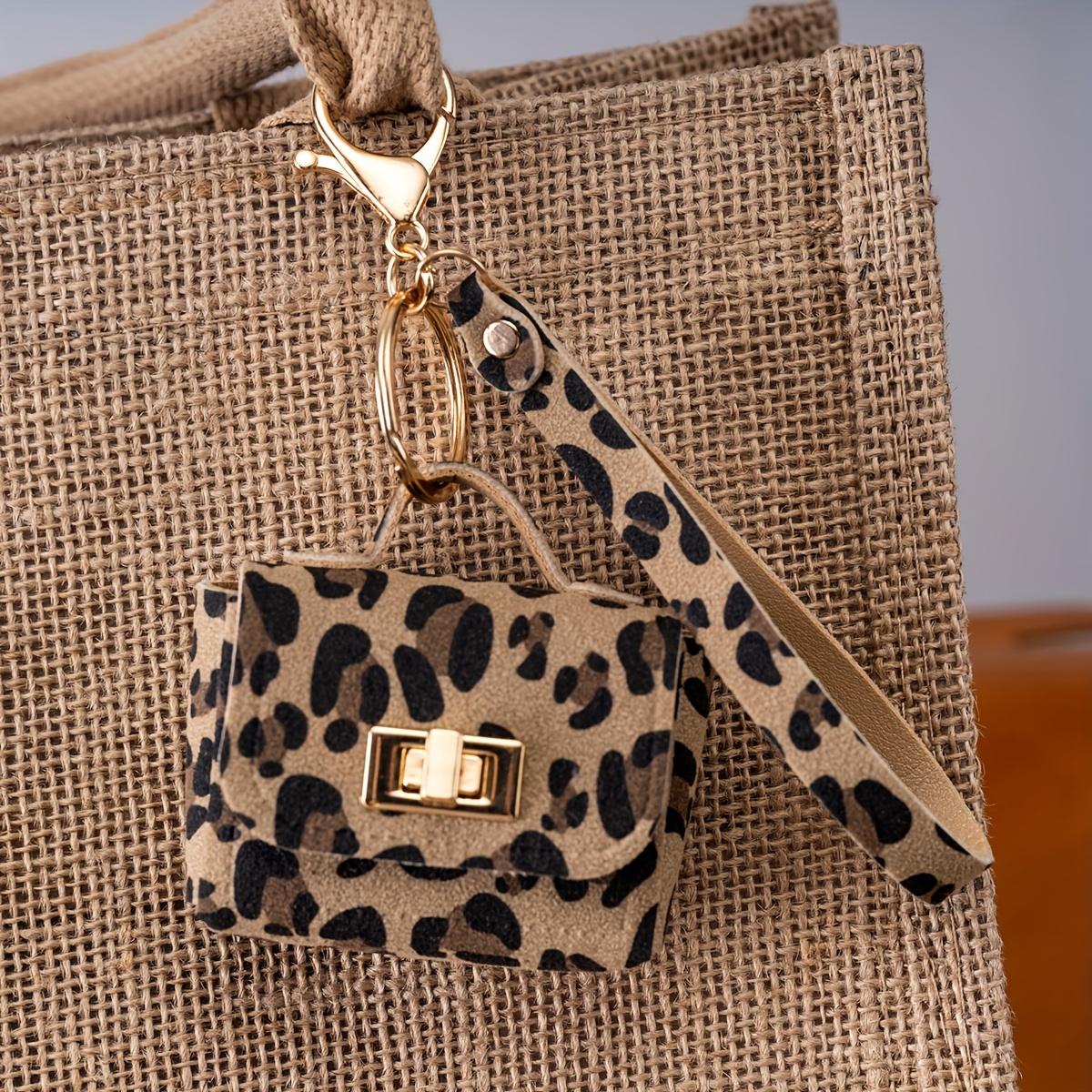 DB- Leopard Print PU Leather Keychain with Coin Pouch – Trendy Fashion Charm for Women, Mini Change Wallet Pendant for Keys, Handbags, Car Accessories, Stylish Everyday Carry Gift SpringStatements-DB DB- Leopard Print PU Leather Keychain with Coin Pouch – Trendy Fashion Charm for Women, Mini Change Wallet Pendant for Keys, Handbags, Car Accessories, Stylish Everyday Carry Gift SpringStatements-DB