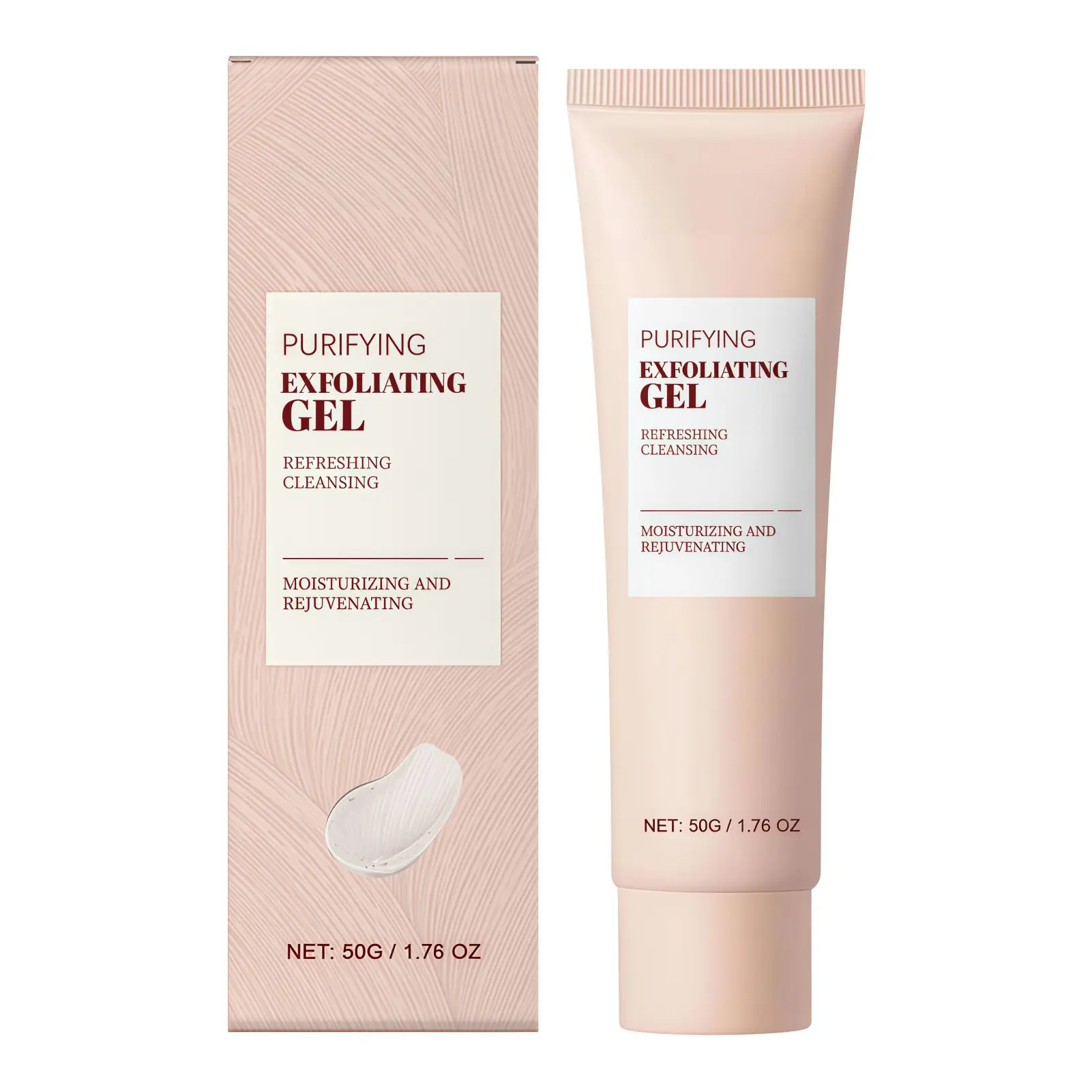 Exfoliating gel, refreshing and gentle cleansing facial skin, delicate moisturizing and oil-controlling skin care facial cleanser
