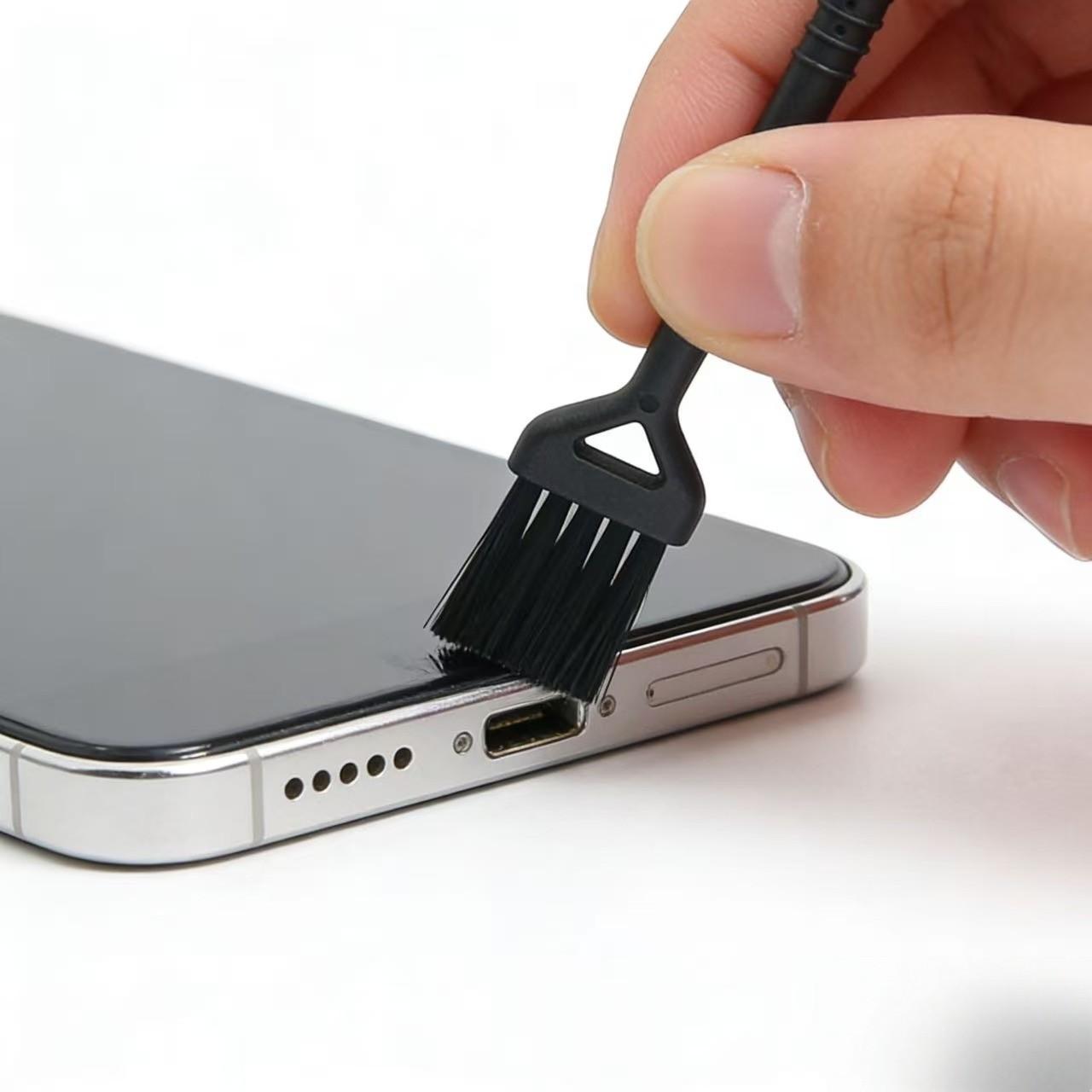 9pcs Multifunctional Mobile Phone Cleaning Kit, Fine-Hole Brush & Cloth, Cleans Charging Port, Speaker Hole, Earpiece Gap, Dust Removal Tool