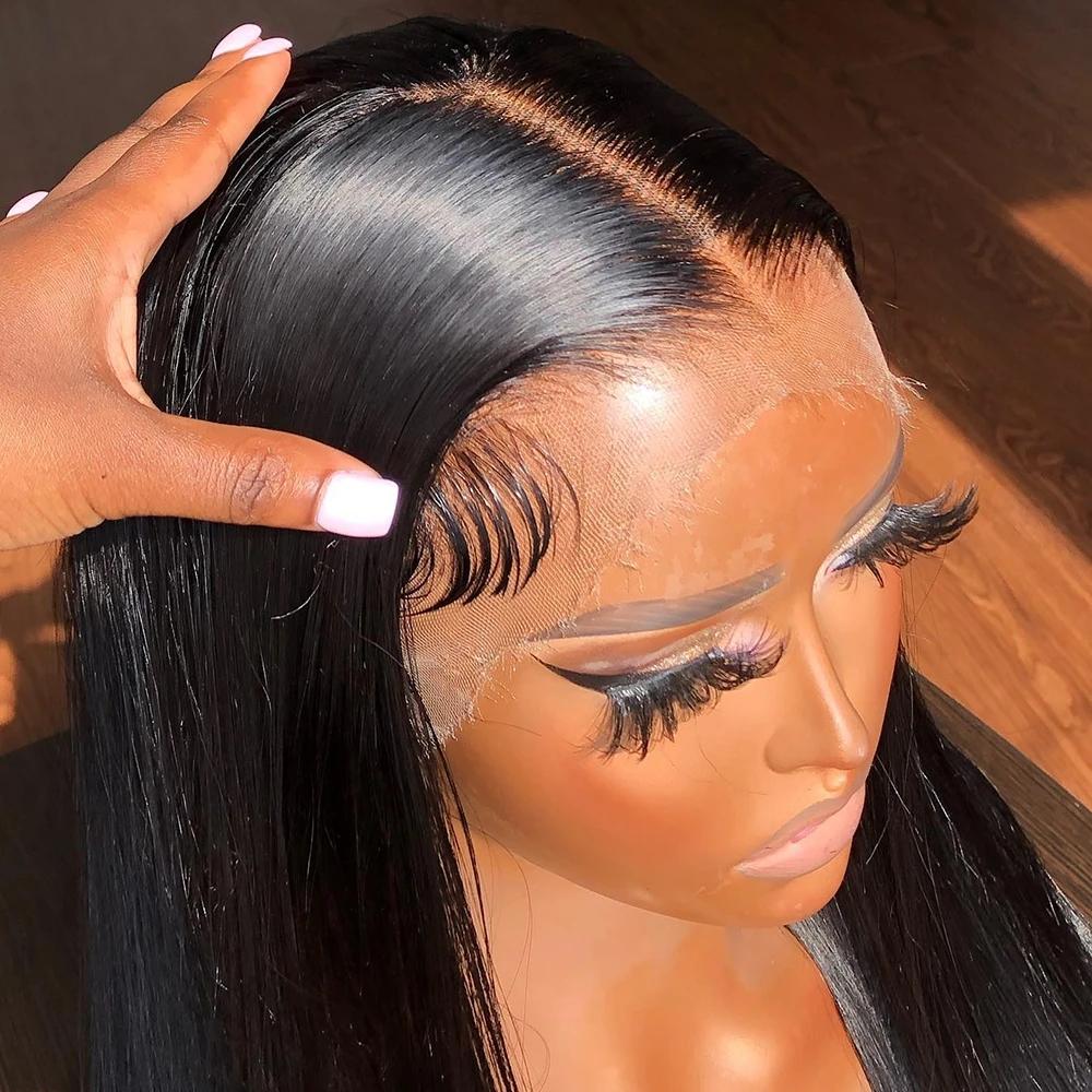 36inch Bling Hair 13x6 Lace Front Wig Human Hair Wigs Straight HD Transparent Brazilian Hair Lace Frontal Wig For Women Pre Plucked With Baby Hair backtoschool, Hd Lacefrontal Wigs, Wigs Human Hair, Human Wigs sohochic