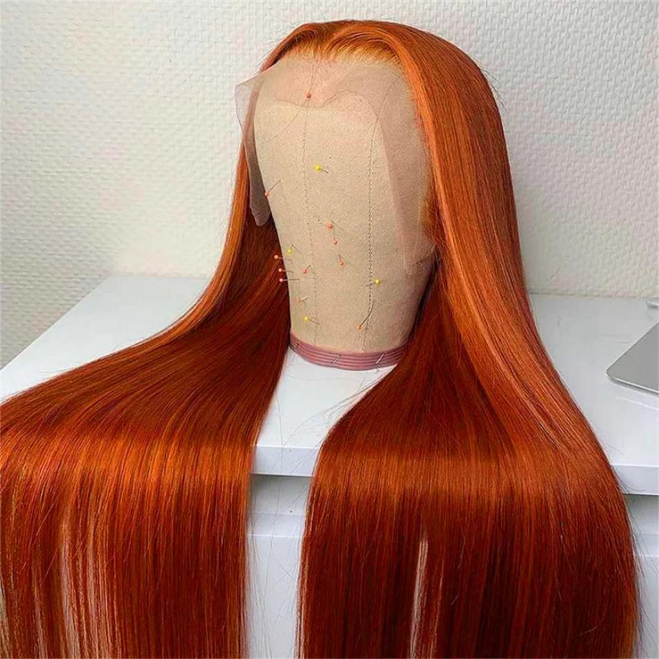 Bling Hair 34inch Reddish Brown Body Wave Pre Plucked 13x4 13x6 Hd Lace Frontal Human Hair Wig Brazilian Wavy Color Wig for Black Women with Baby Hair 34inch #Summervibes