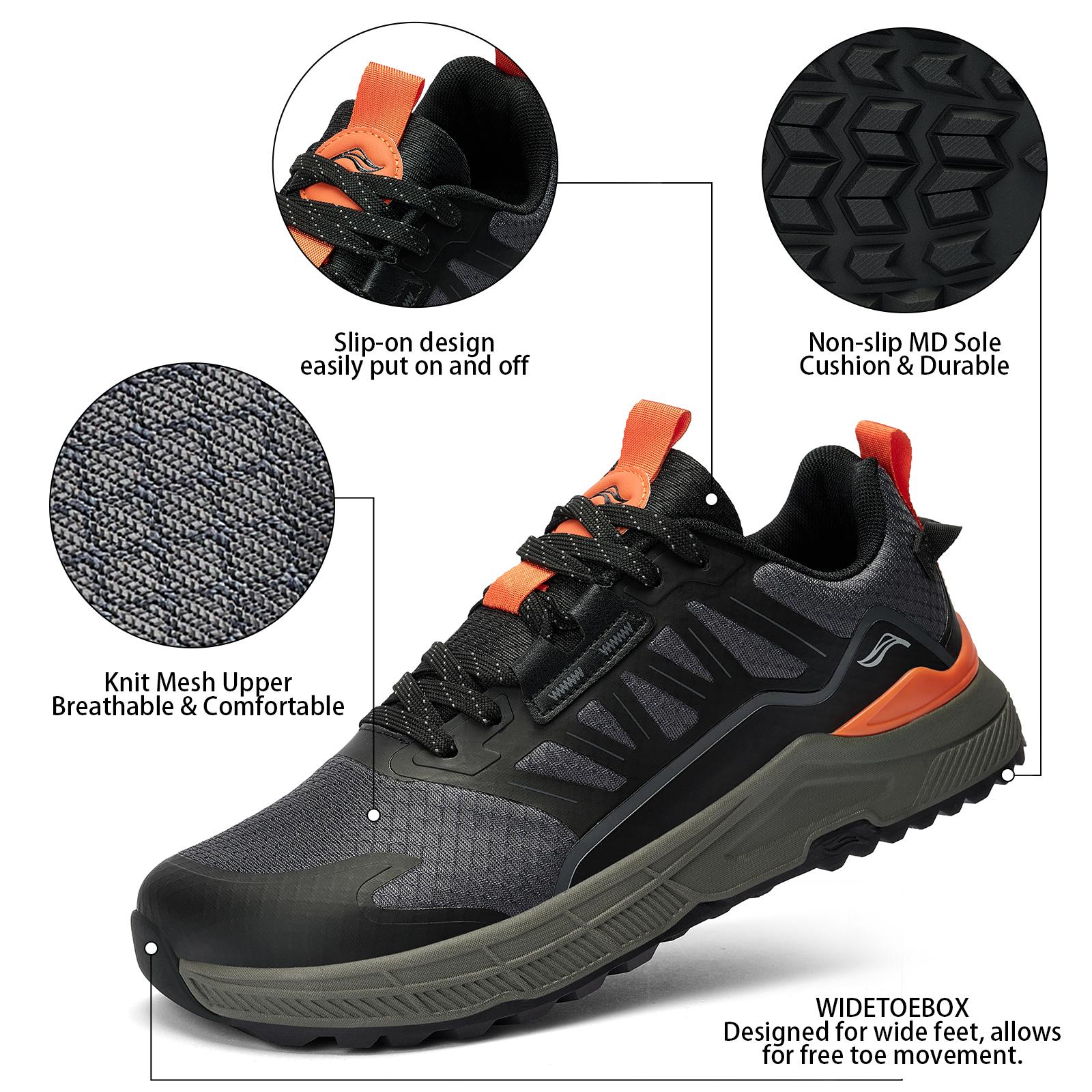 Men's Sneakers Wide Toe Box Hiking Walking Lightweight Breathable Shoe Non-Slip Outdoor Sports Trail Running Tennis Shoes Men's Sneakers Wide Toe Box Hiking Walking Lightweight Breathable Shoe Non-Slip Outdoor Sports Trail Running Tennis Shoes