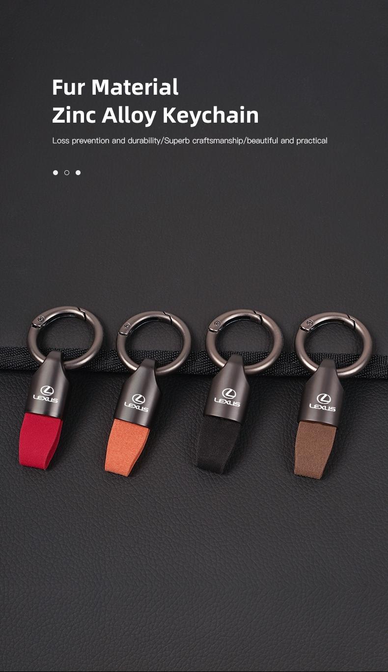 Zinc Alloy Leather Car Key Chain Strap Keyring For Lexus IS500 LS460 RC200 LM300 RX450 LX NX350h LC UX CT RZ450e RC300 GX400 GS200t GS300h LS600 RX300 TX LBX HS250