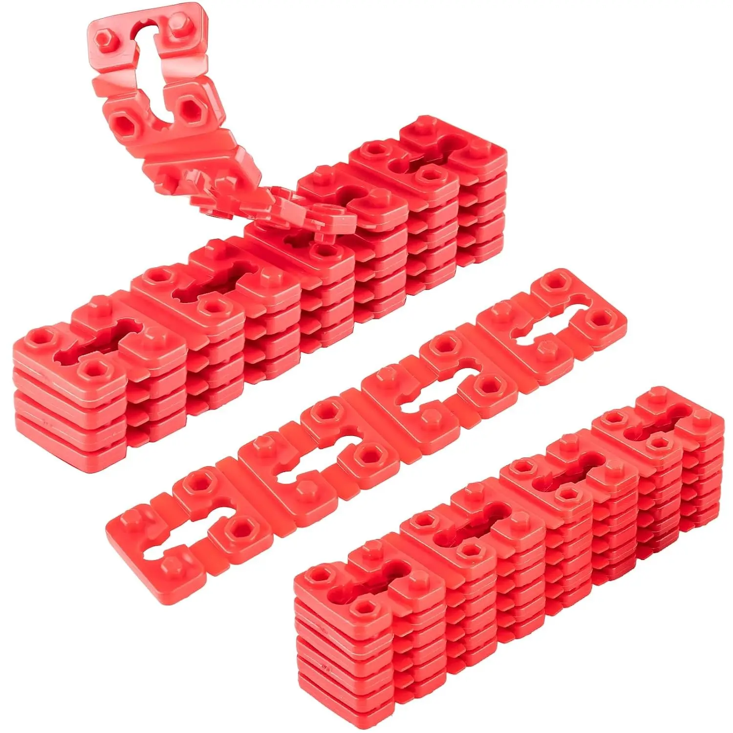 48 PCS Red Stackable Outlet Spacers for Electrical Box Extender, Plastic Wall Plate Spacers, Tile Backsplash Shims for Loose Outlet and Switch RepairGift