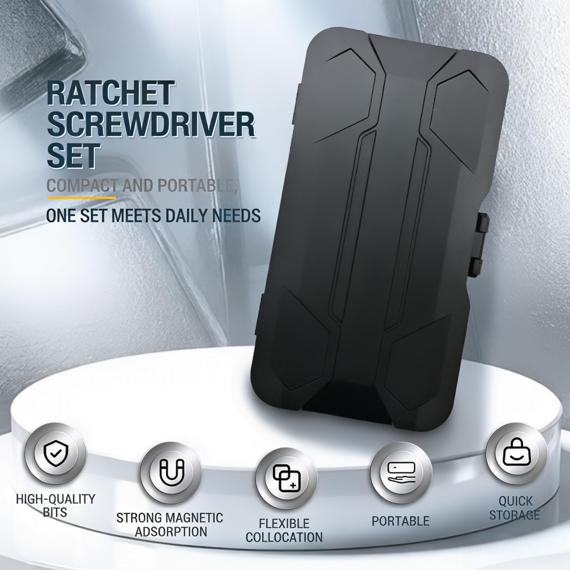 66-In-1 Ratchet Screwdriver, S2 Steel Tip, Magnetic Design, Multi-Functional Tool for Electrical Repair, Home Improvement, Bicycles, Hardware Tools