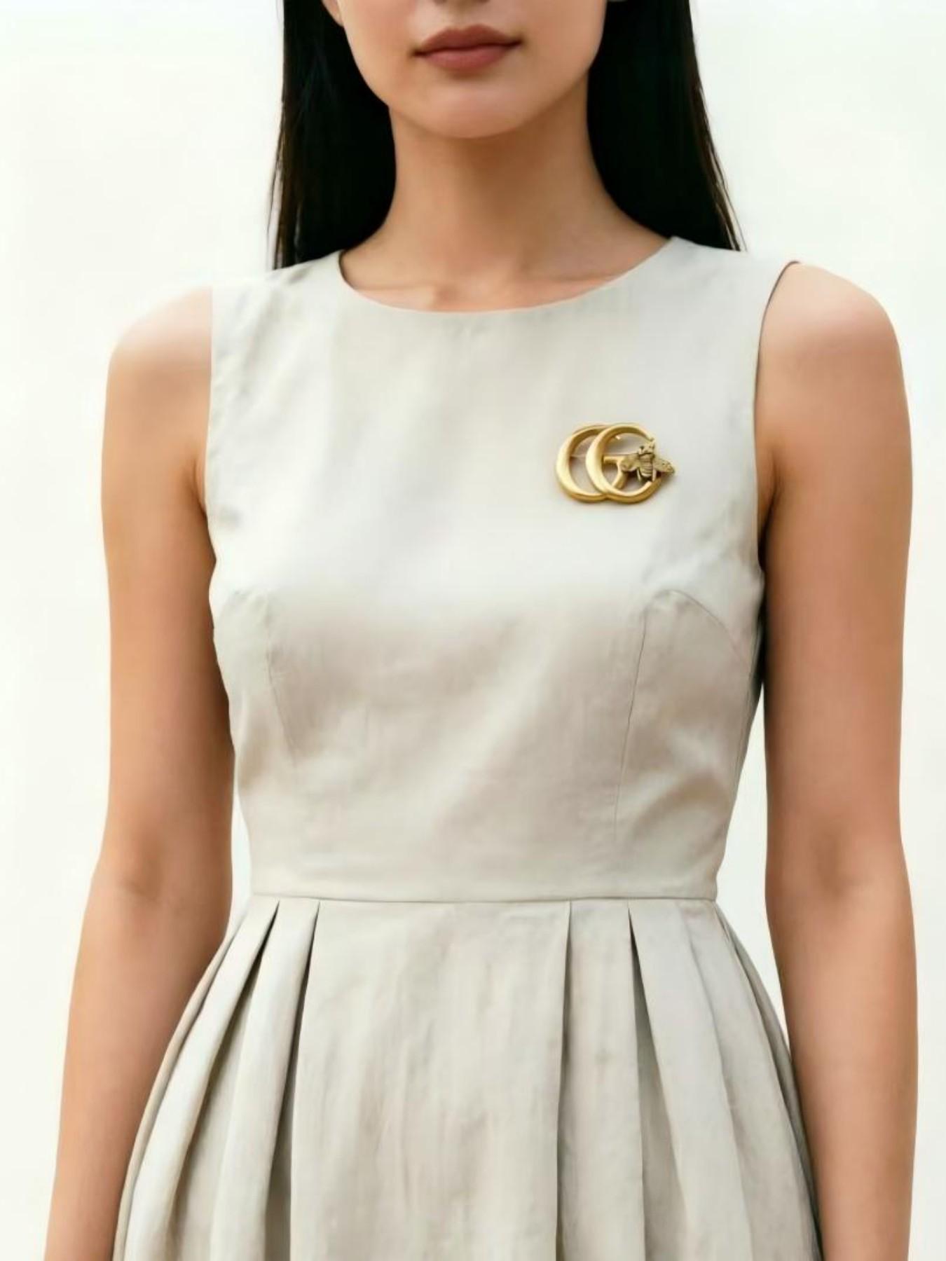 Women's CC Brooch, Elegant Accessory for Fashionable, Perfect Gift for Her, All Seasons Wear, Letter Pattern, Not Plated