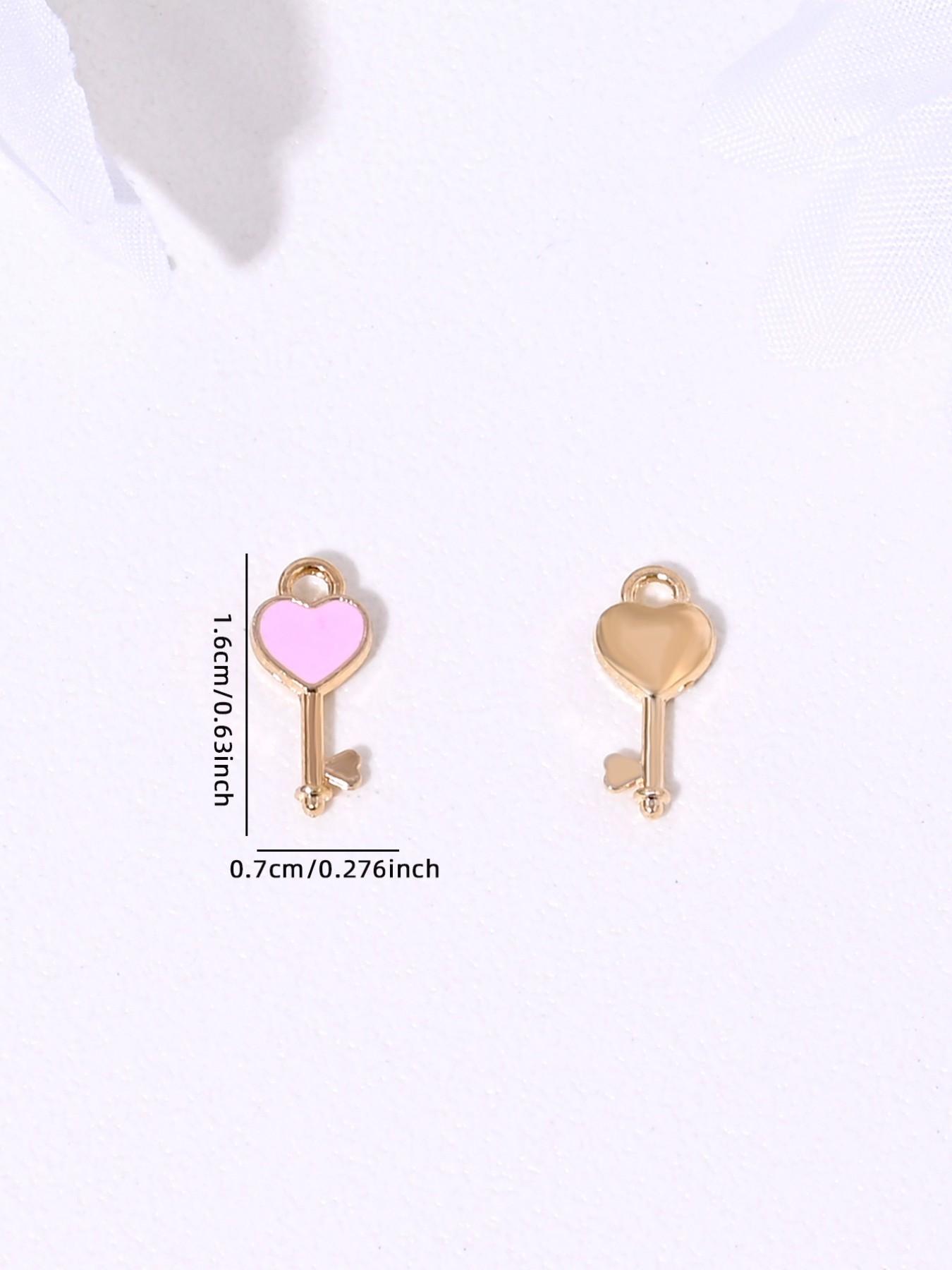 10 Cute Butterfly Heart Angel Keychains, DIY Jewelry Making, Earrings, Necklaces, Bracelets, Keychains, Daily and Festival Accessories